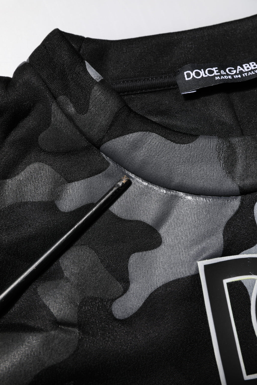 Sweat-shirt Dolce & Gabbana motif camouflage noir