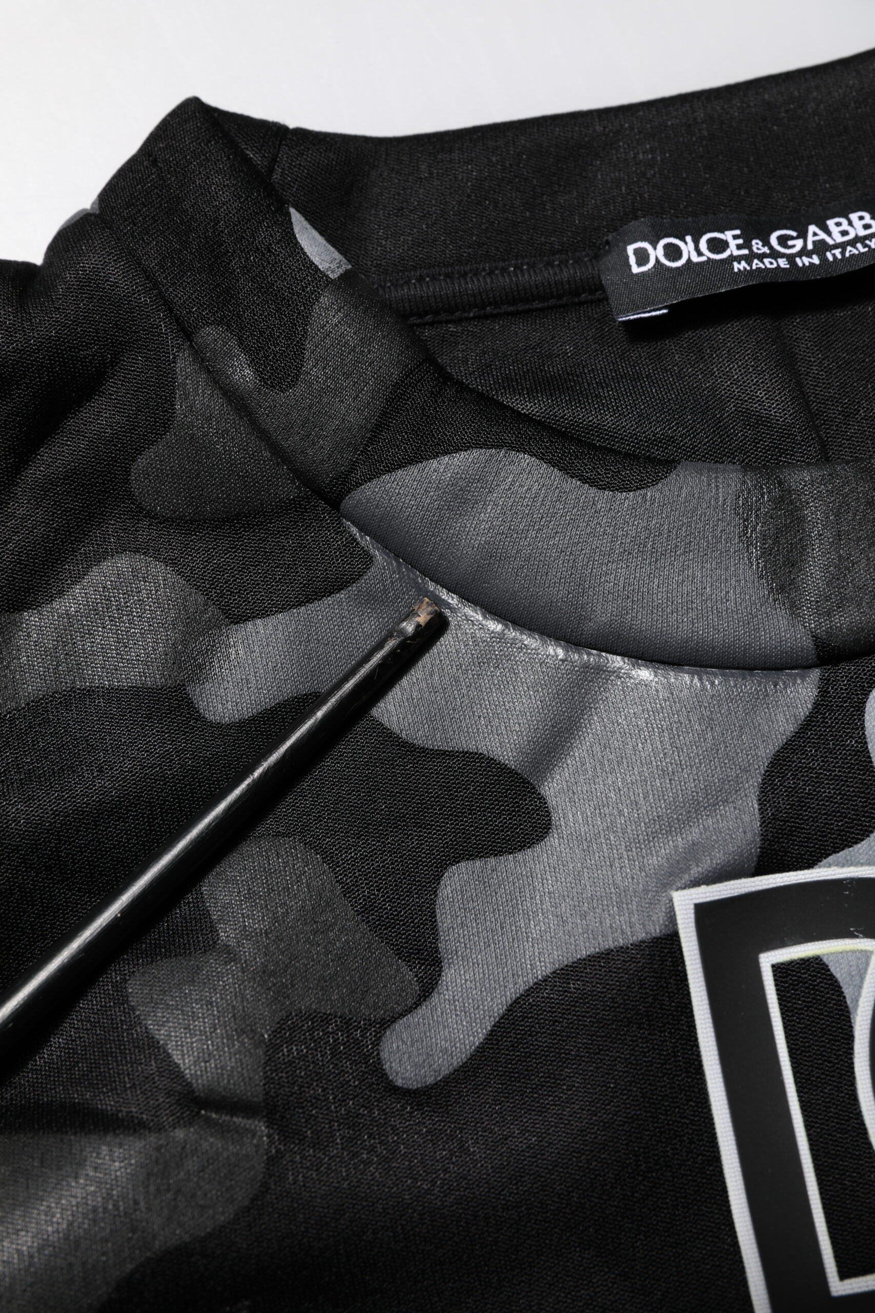 Sweat-shirt Dolce & Gabbana motif camouflage noir
