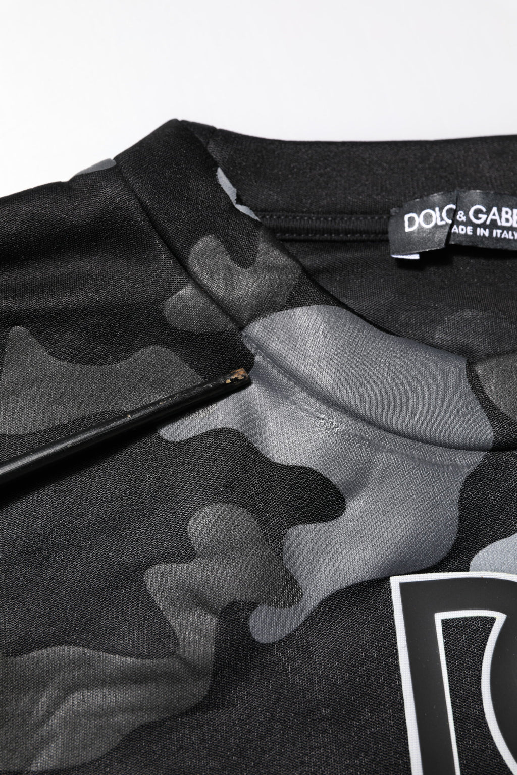 Sweat-shirt Dolce & Gabbana motif camouflage noir