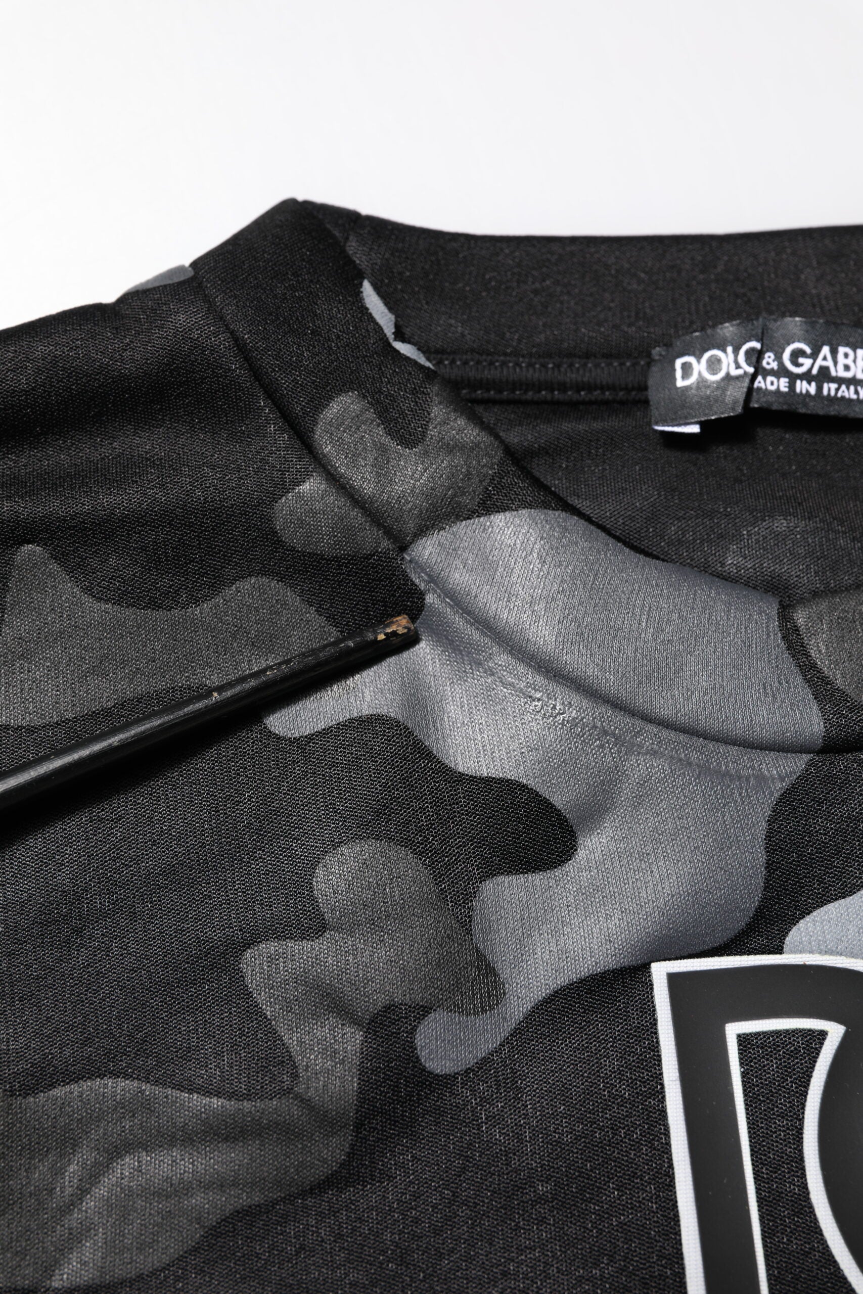 Sweat-shirt Dolce & Gabbana motif camouflage noir
