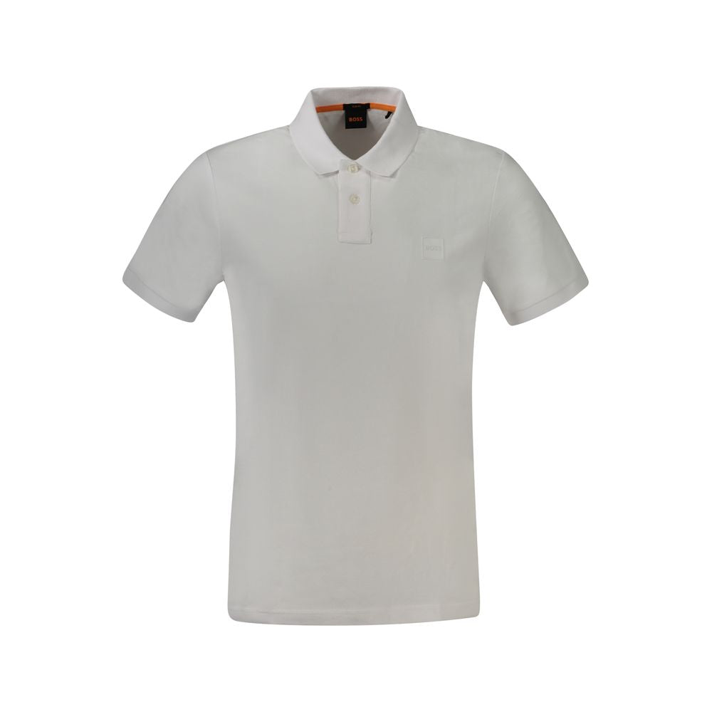 Polo Hugo Boss Bianco en coton pour hommes