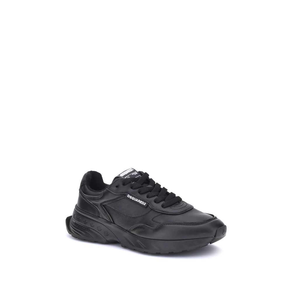Baskets athlétiques Dsquared² en cuir de veau noir Bos Taurus