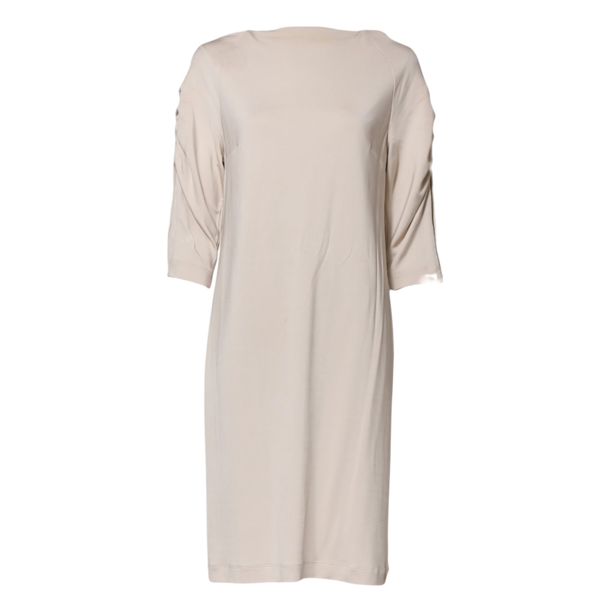 Robe Fourreau Longueur Genou en Viscose Ivoire Roberto Cavalli