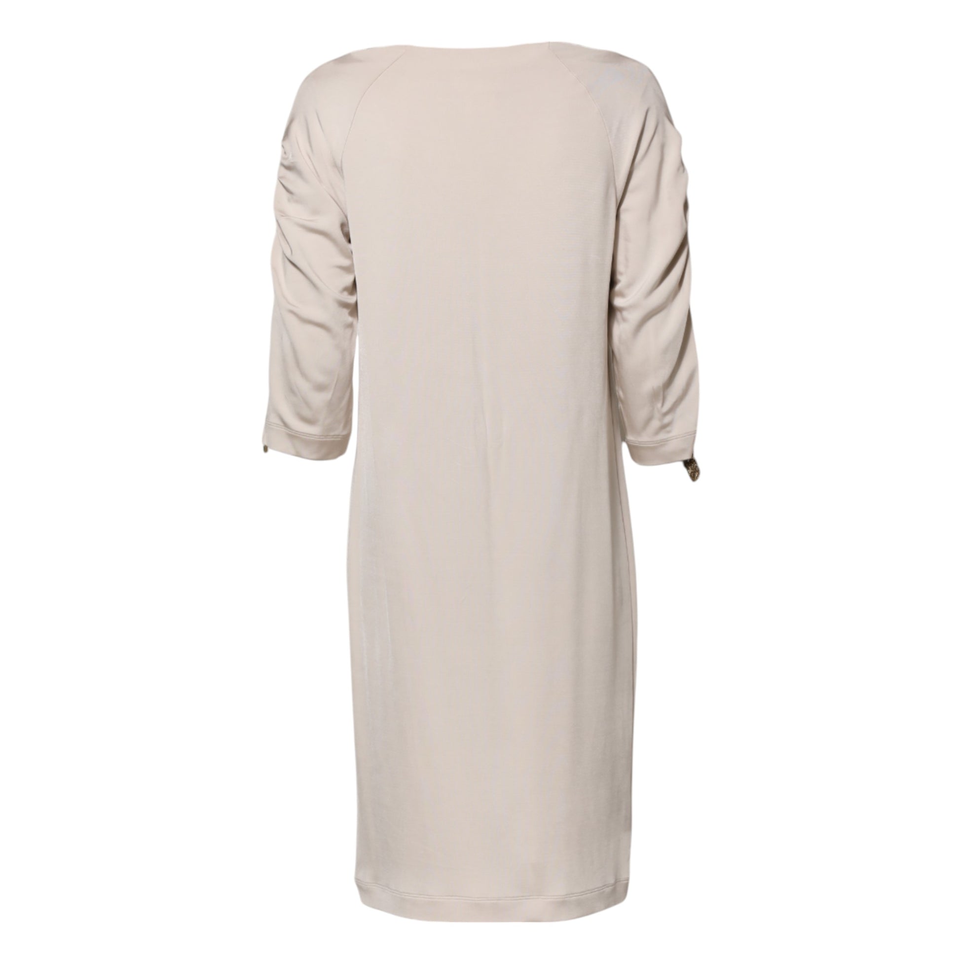 Robe Fourreau Longueur Genou en Viscose Ivoire Roberto Cavalli
