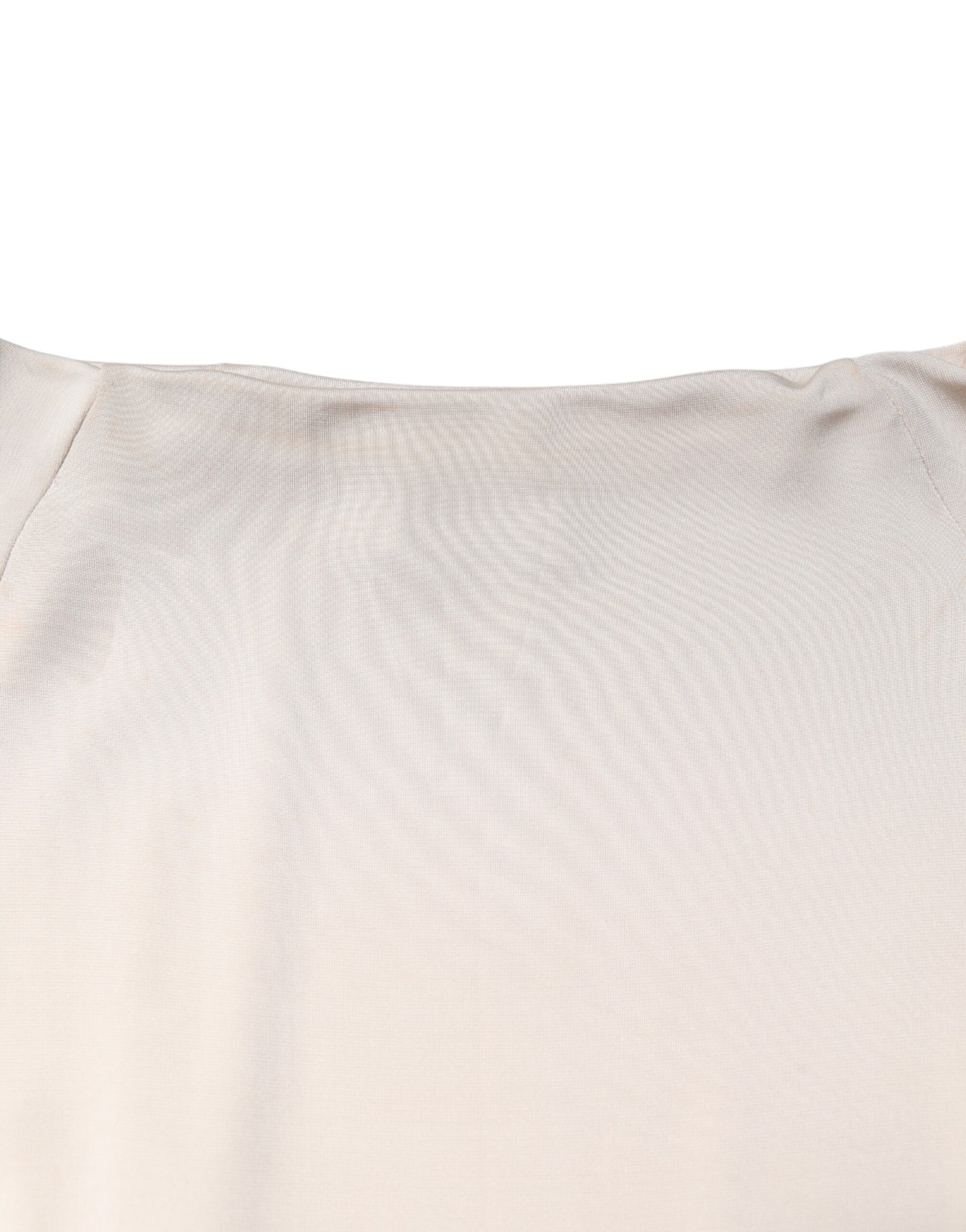 Robe Fourreau Longueur Genou en Viscose Ivoire Roberto Cavalli