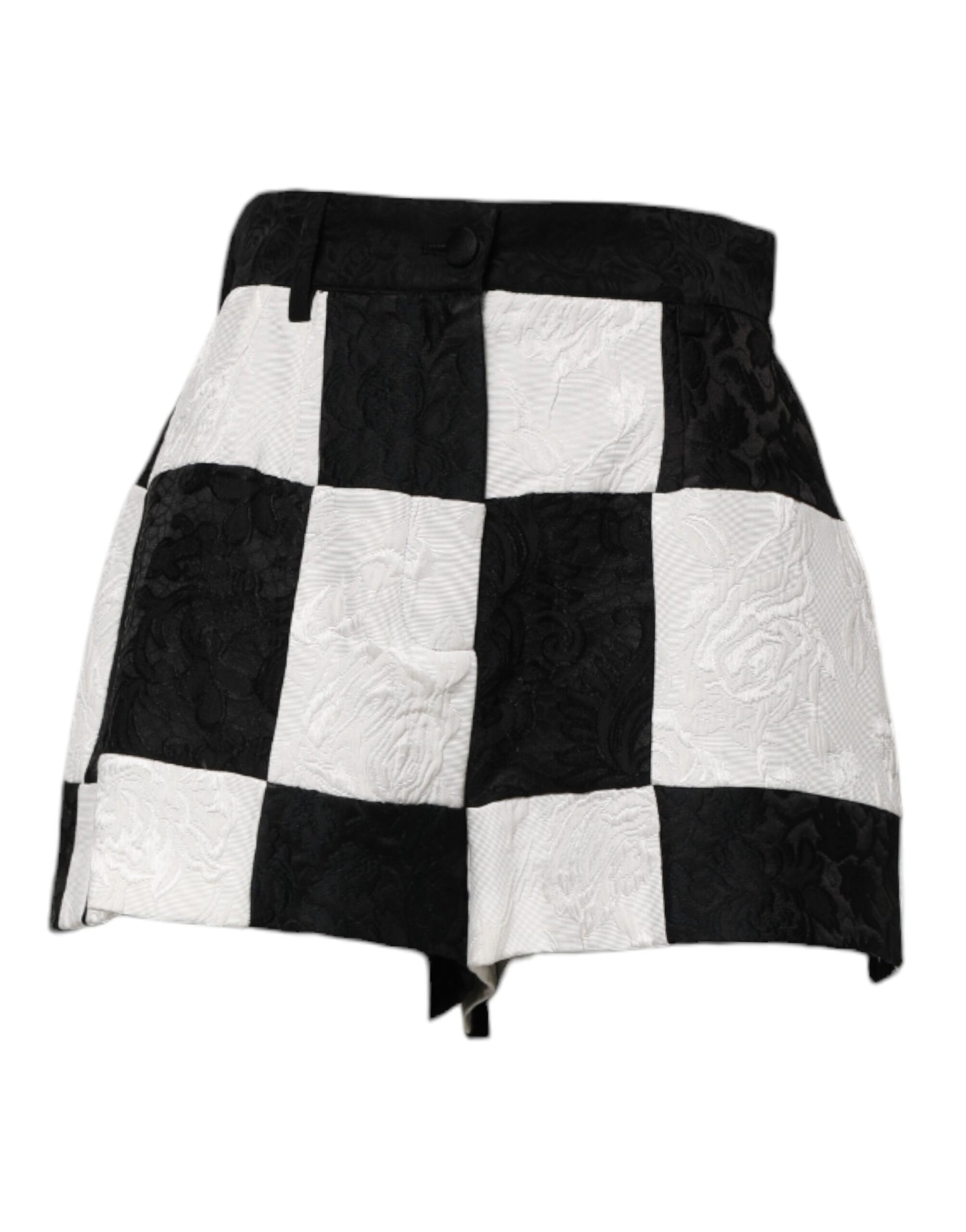 Shorts Dolce & Gabbana en brocart floral noir et blanc