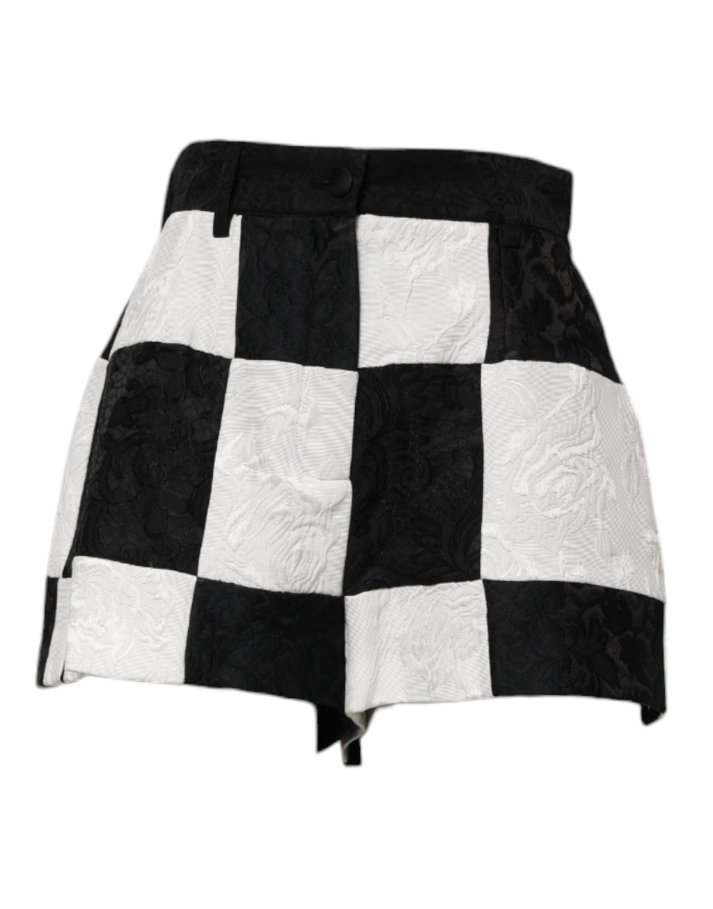 Shorts Dolce & Gabbana en brocart floral noir et blanc