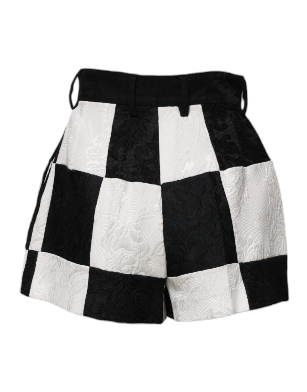 Shorts Dolce & Gabbana en brocart floral noir et blanc