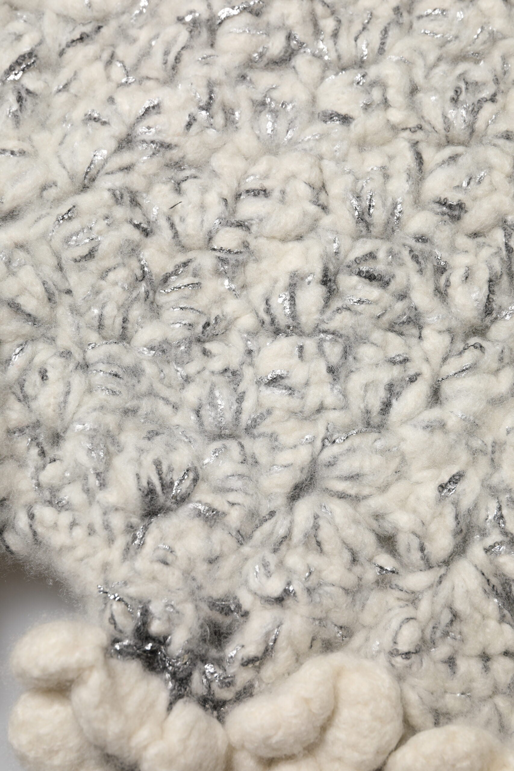 Short en cachemire bouclé métallique à volants Dolce & Gabbana