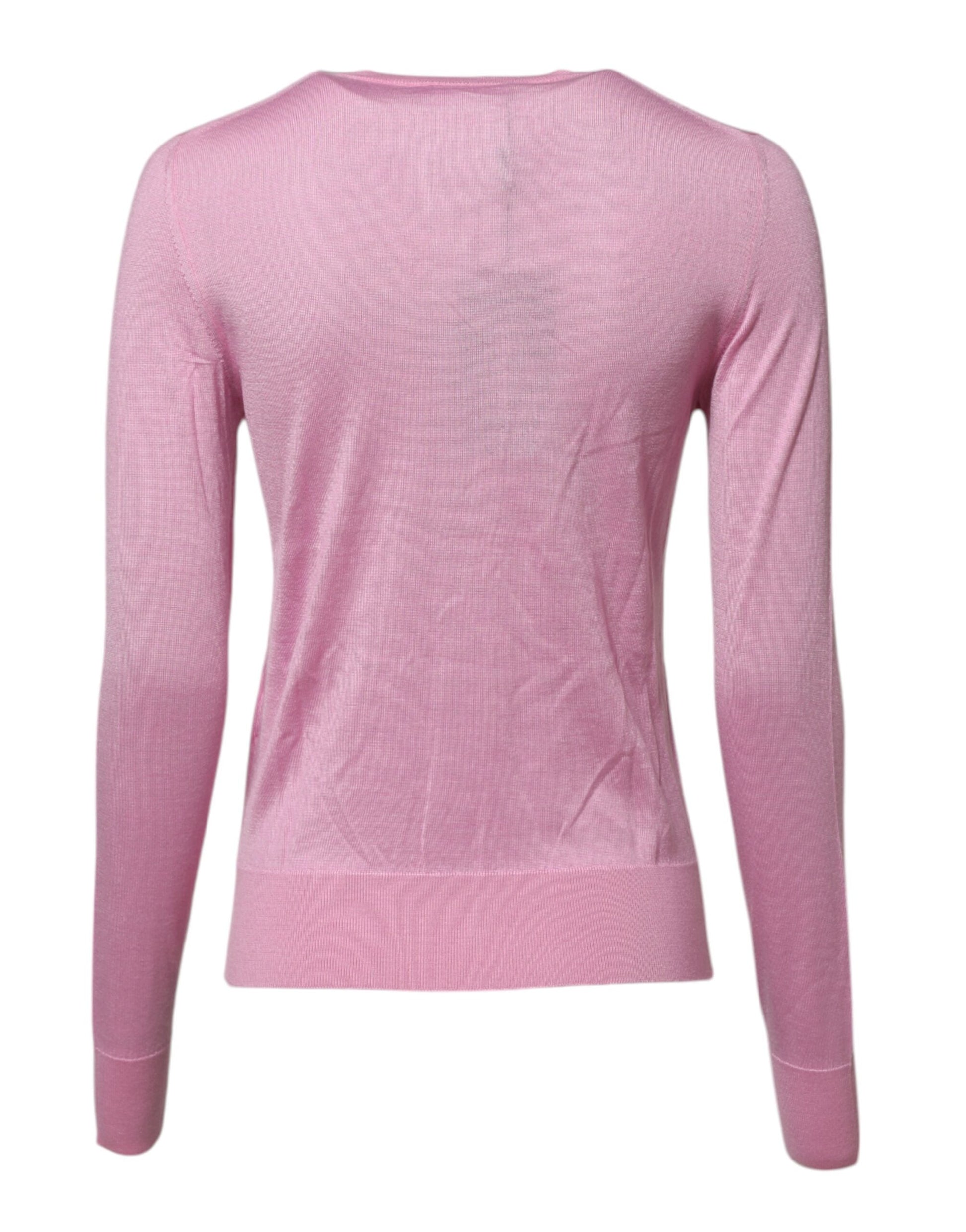Gilet cardigan Dolce & Gabbana rose à détails floraux