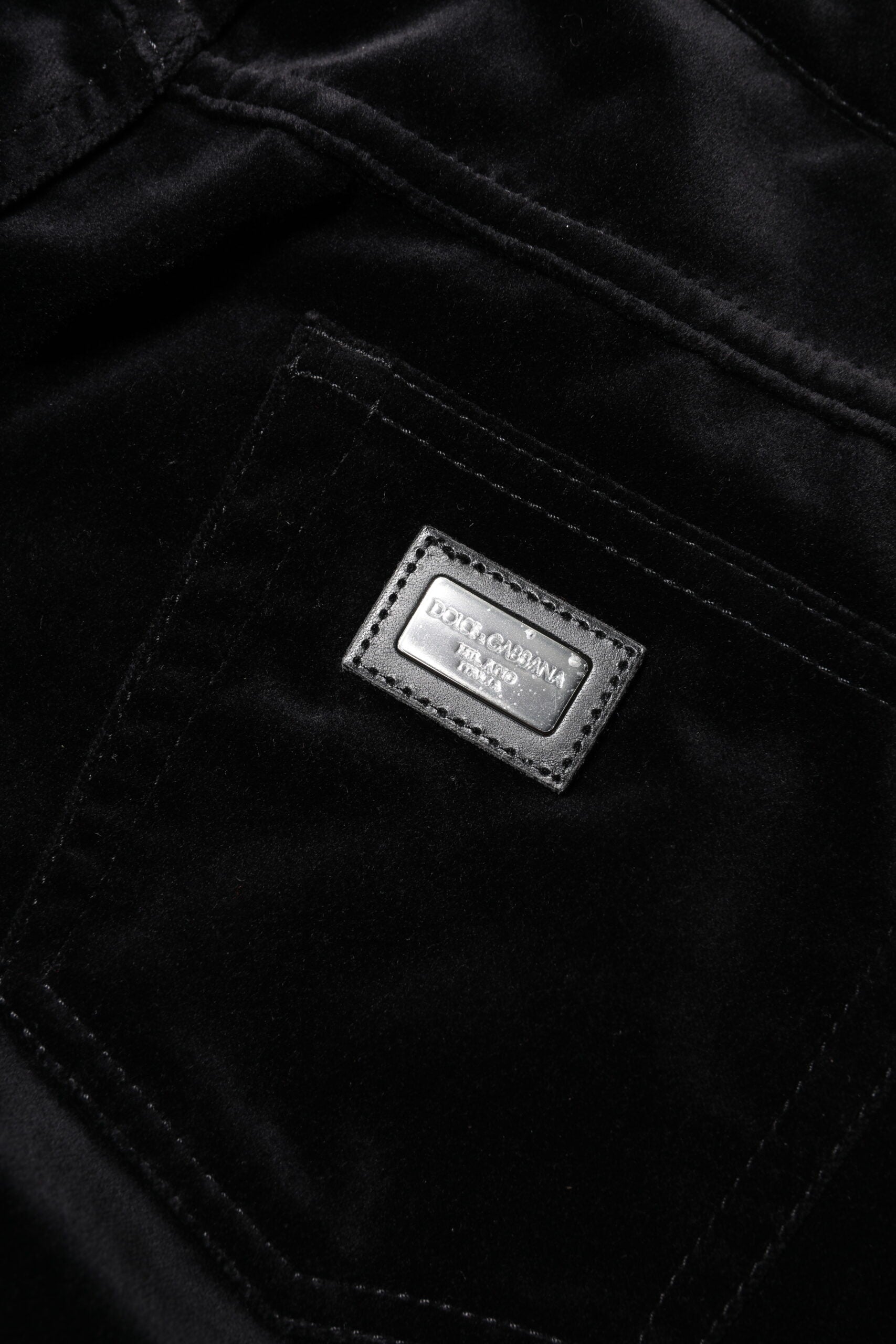 Jeans Capri Courtes Skinny en Coton Noir Dolce & Gabbana