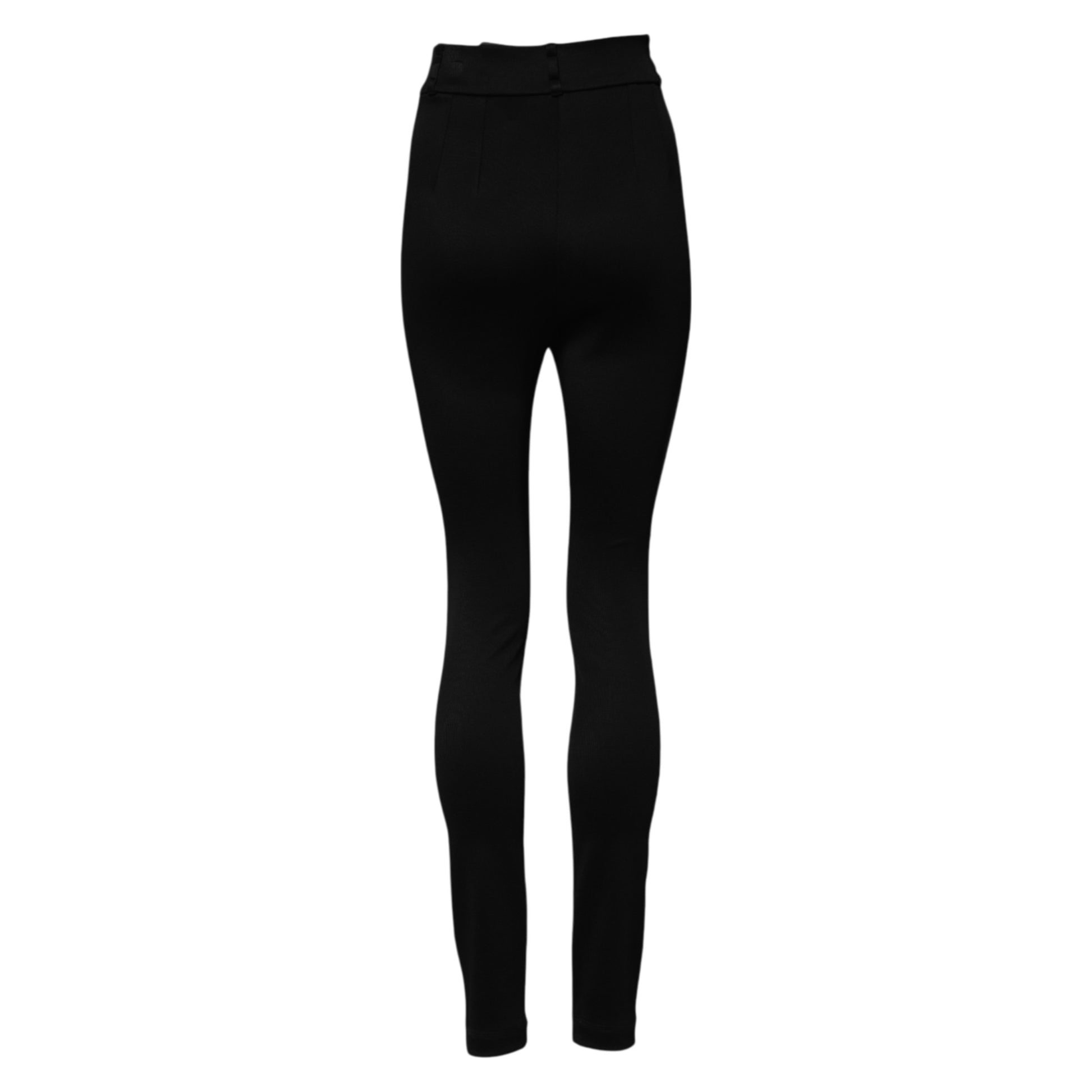 Pantalon legging noir taille haute en nylon Dolce & Gabbana