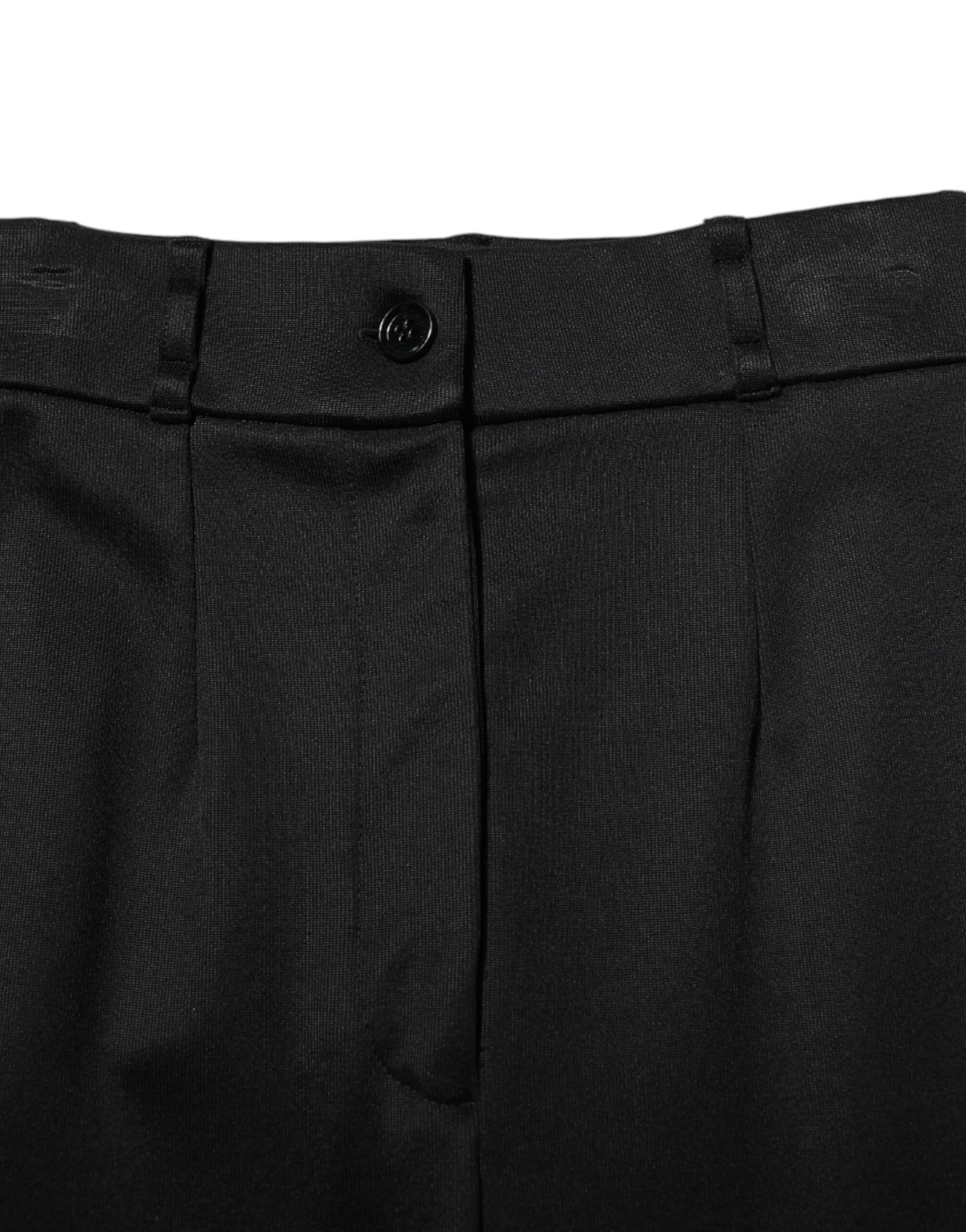 Pantalon legging noir taille haute en nylon Dolce & Gabbana