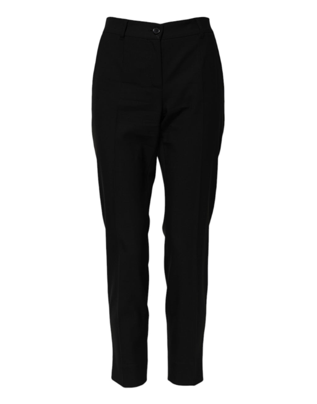 Pantalon fuselé noir en laine taille haute Dolce & Gabbana