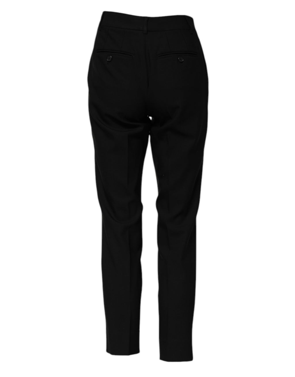 Pantalon fuselé noir en laine taille haute Dolce & Gabbana
