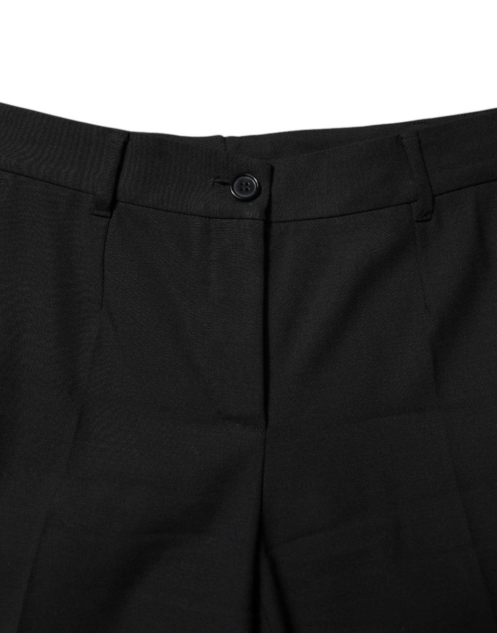 Pantalon fuselé noir en laine taille haute Dolce & Gabbana