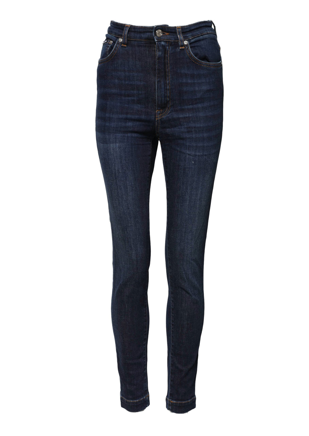 Jeans slim taille haute en denim bleu GRACE Dolce & Gabbana