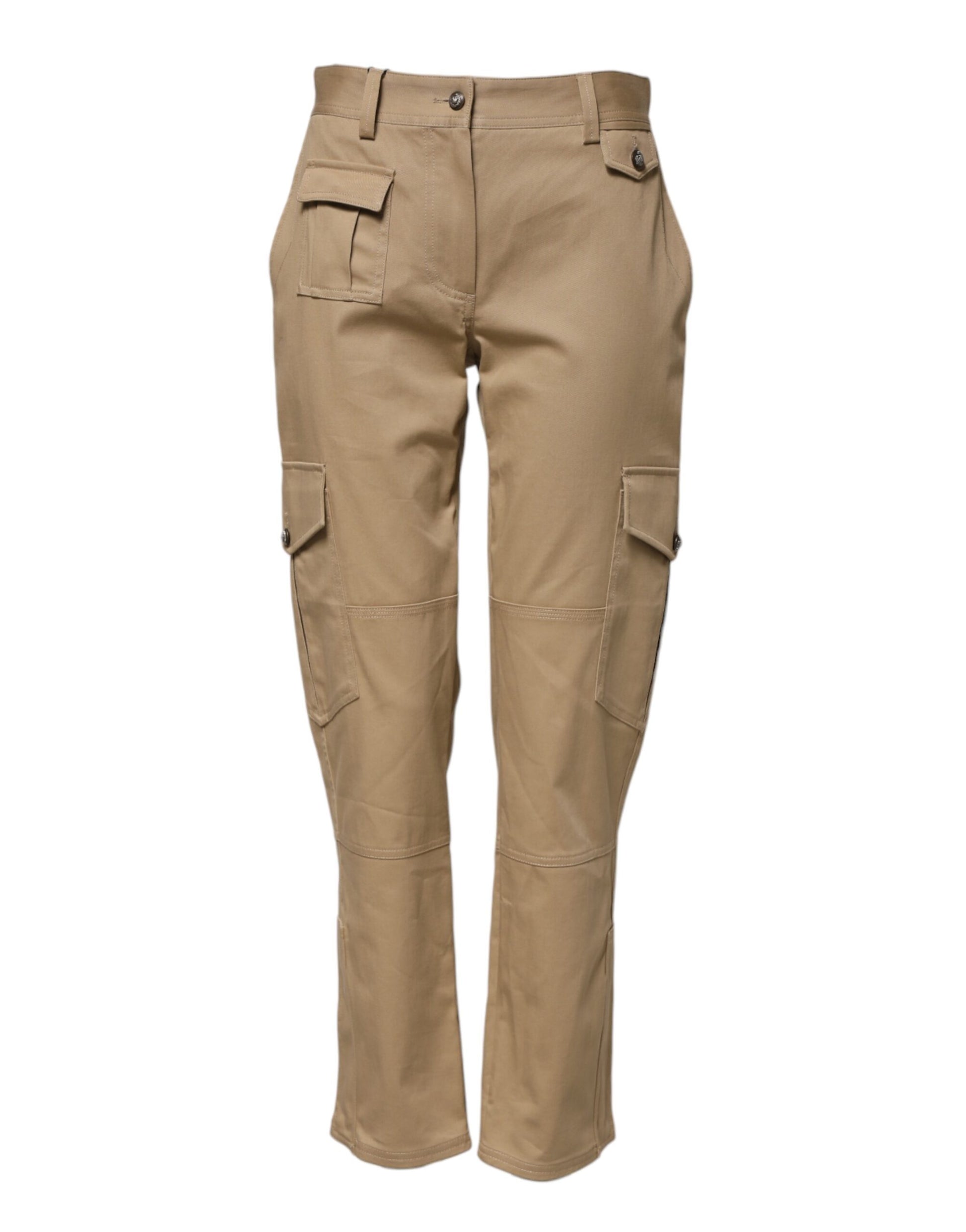 Pantalon fuselé cargo taille mi-haute beige Dolce & Gabbana