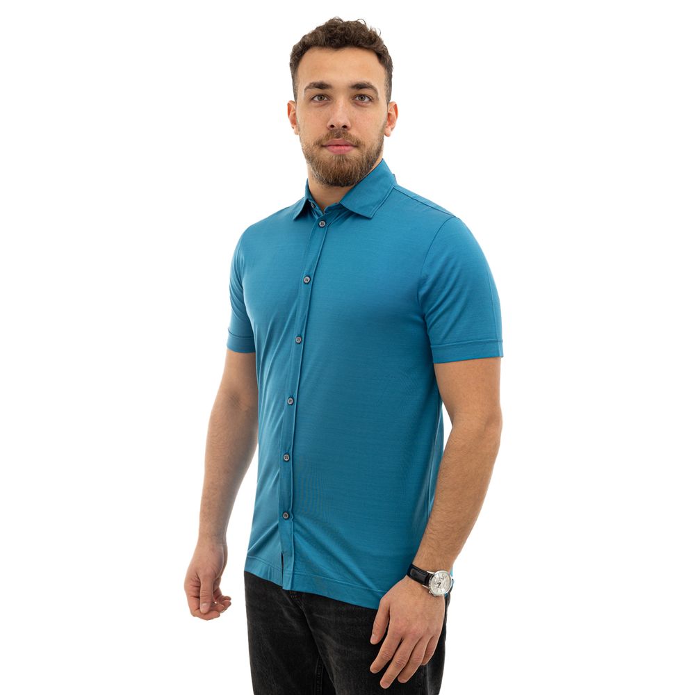 Blaues Baumwollhemd von Canali