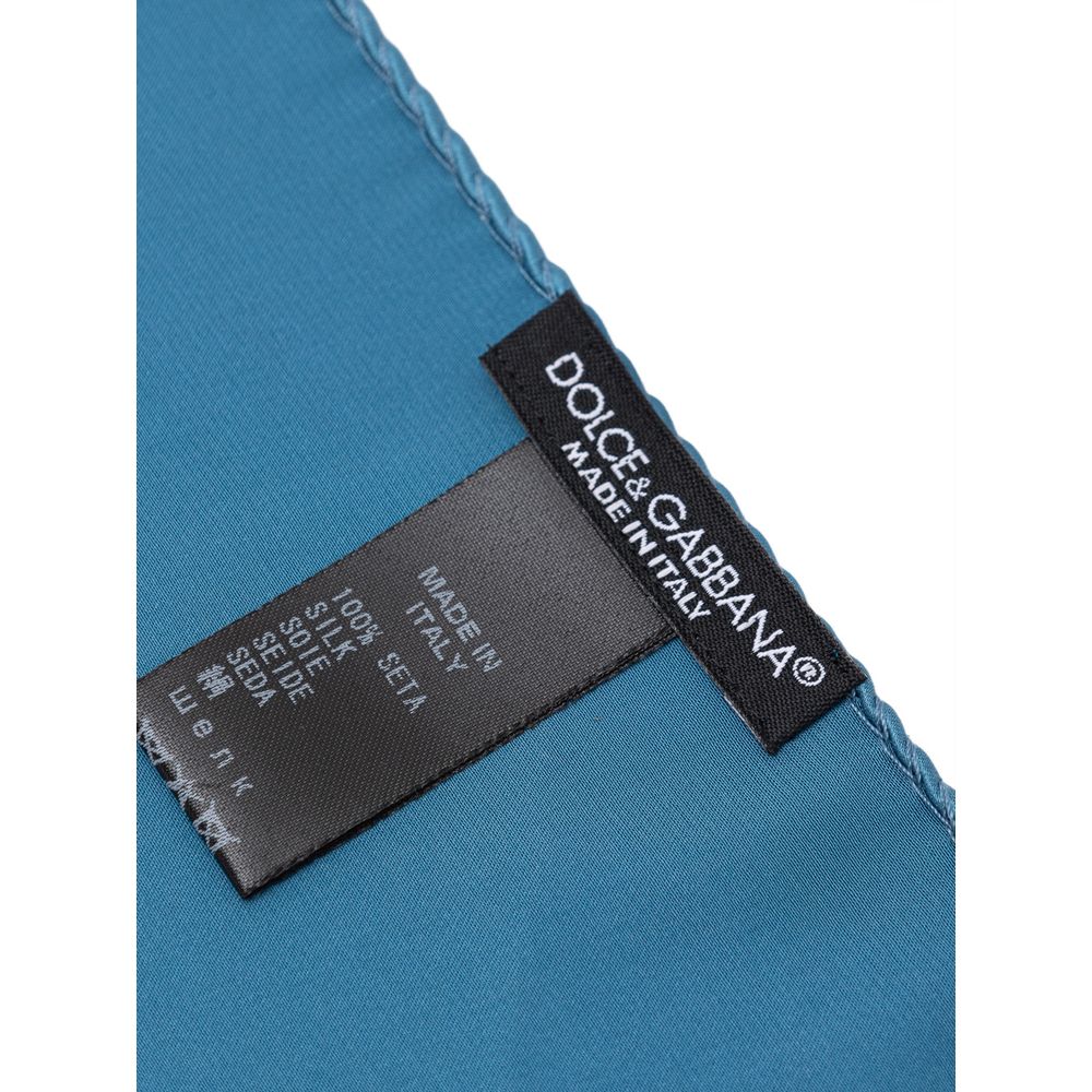 Pochette de costume Dolce & Gabbana en soie bleu clair