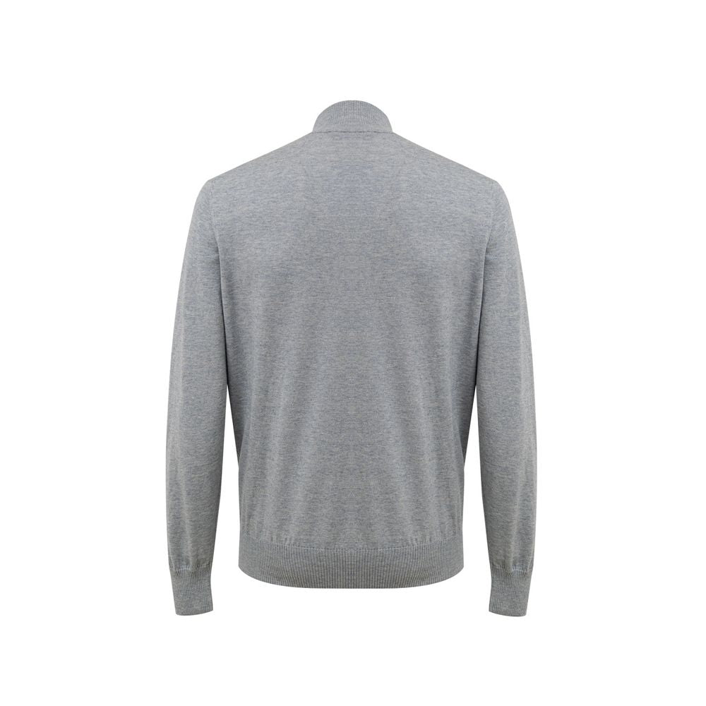Graue Strickjacke aus Baumwolle von Gran Sasso