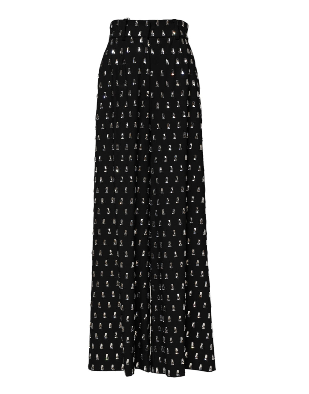 Pantalon large Dolce & Gabbana noir orné de cristaux