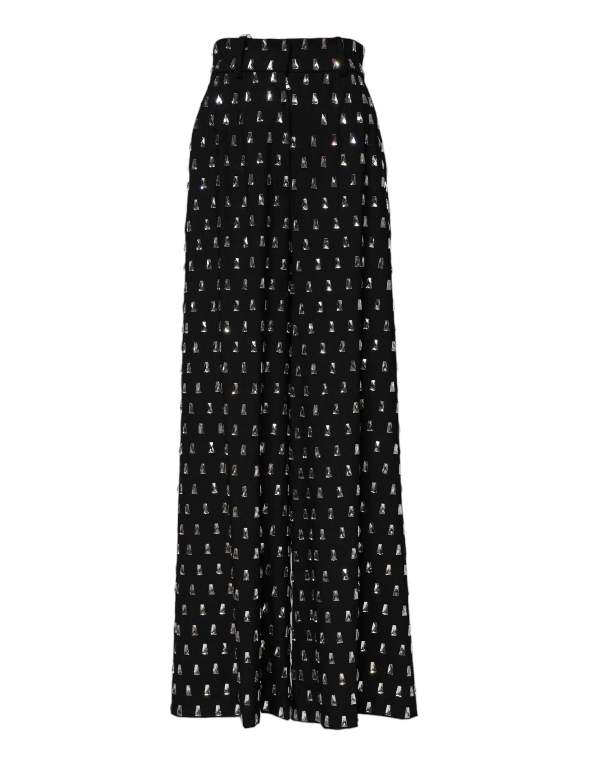 Pantalon large Dolce & Gabbana noir orné de cristaux