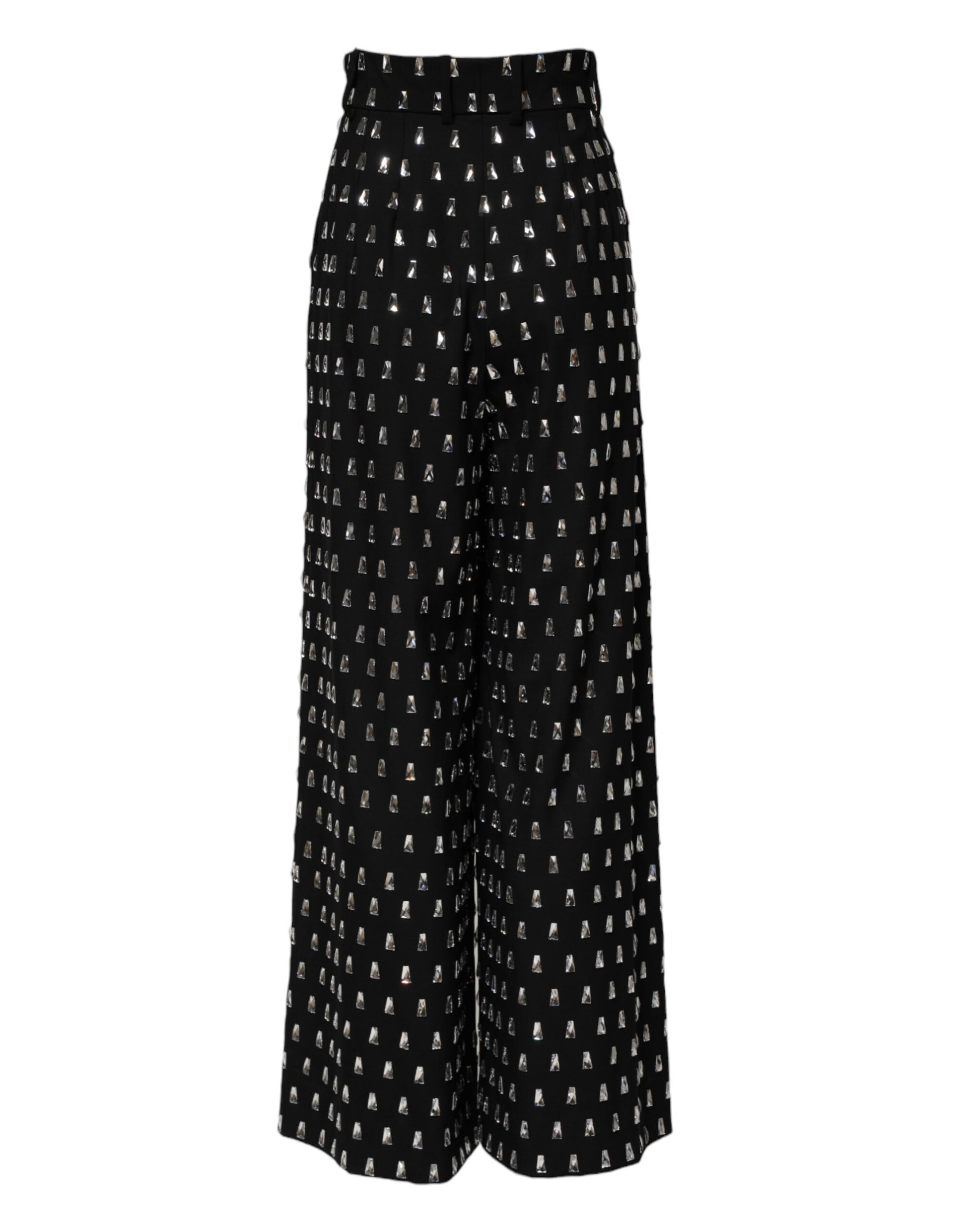 Pantalon large Dolce & Gabbana noir orné de cristaux