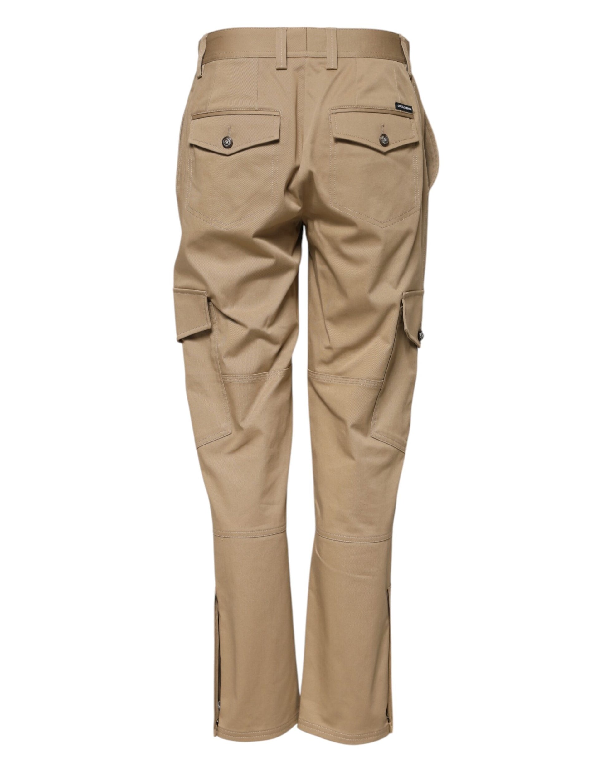 Pantalon fuselé cargo taille mi-haute beige Dolce & Gabbana