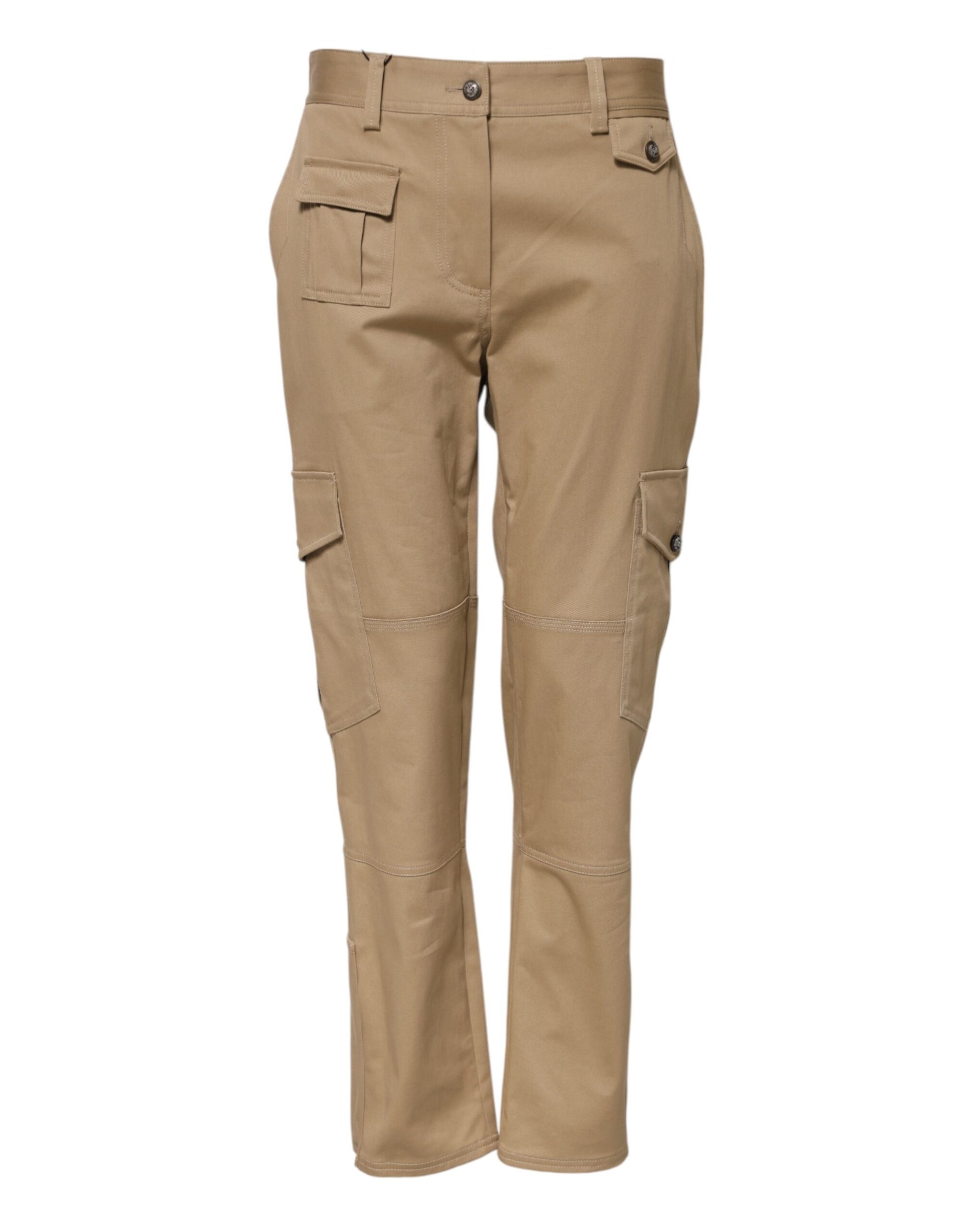 Pantalon fuselé cargo taille mi-haute beige Dolce & Gabbana
