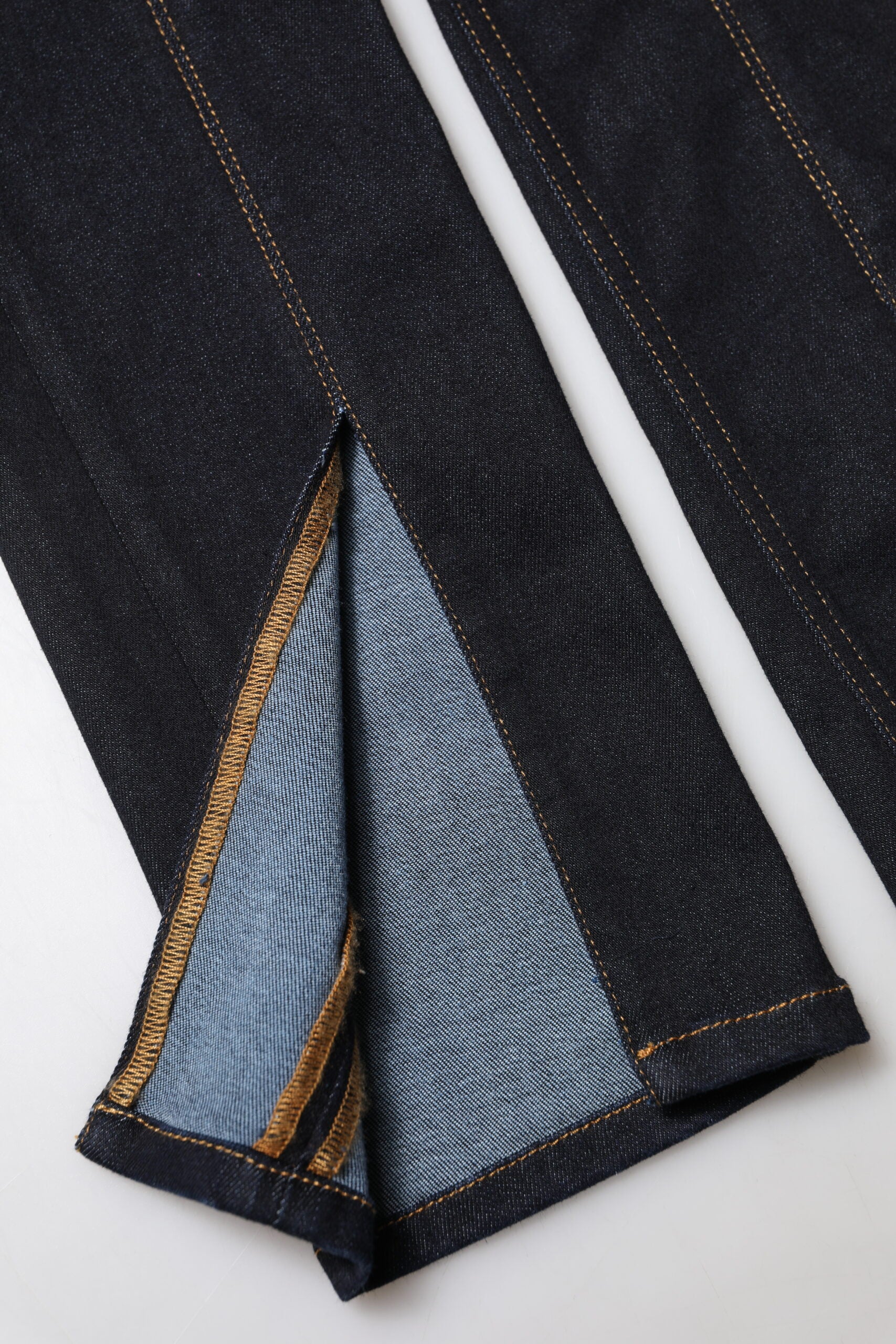 Dolce & Gabbana Blue Cotton High Waist Skinny Denim Jeans