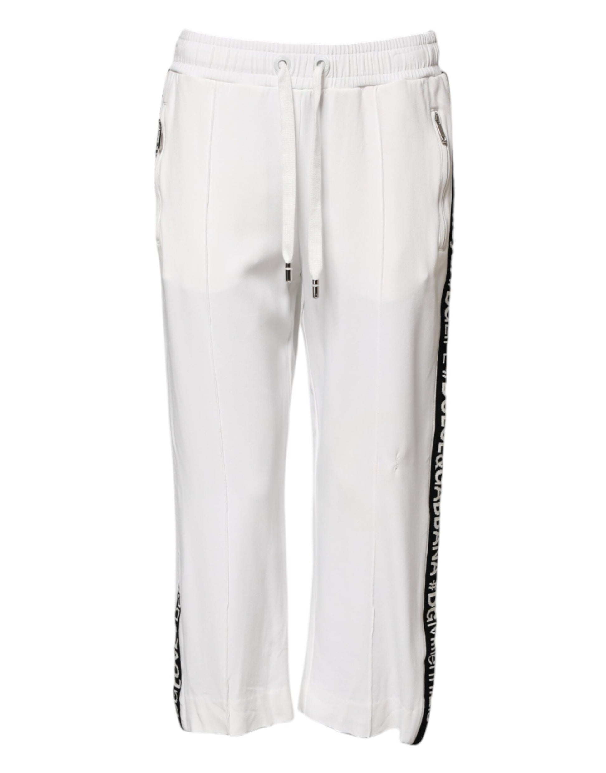 Pantalon de survêtement jogger Dolce & Gabbana en viscose blanche