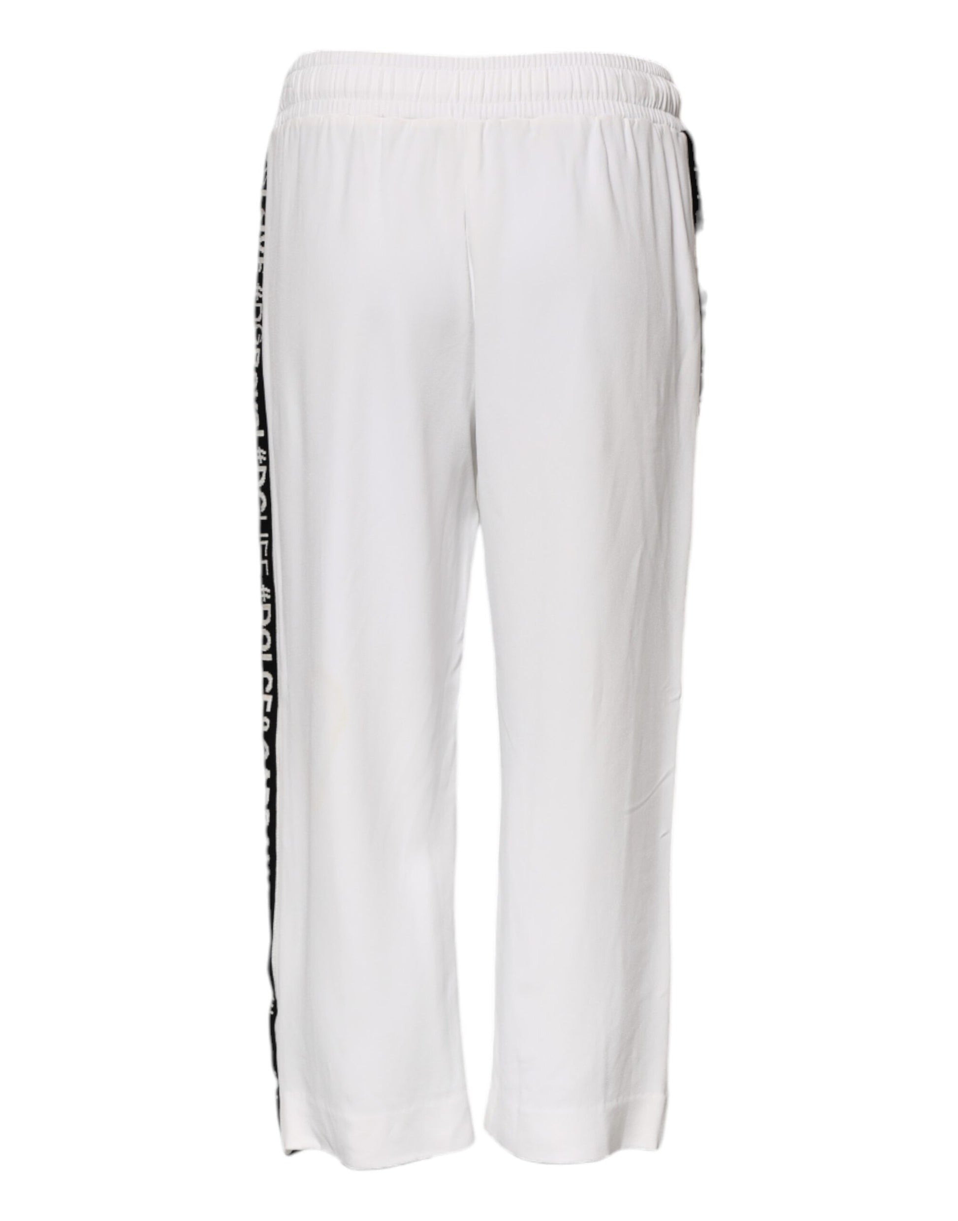 Pantalon de survêtement jogger Dolce & Gabbana en viscose blanche