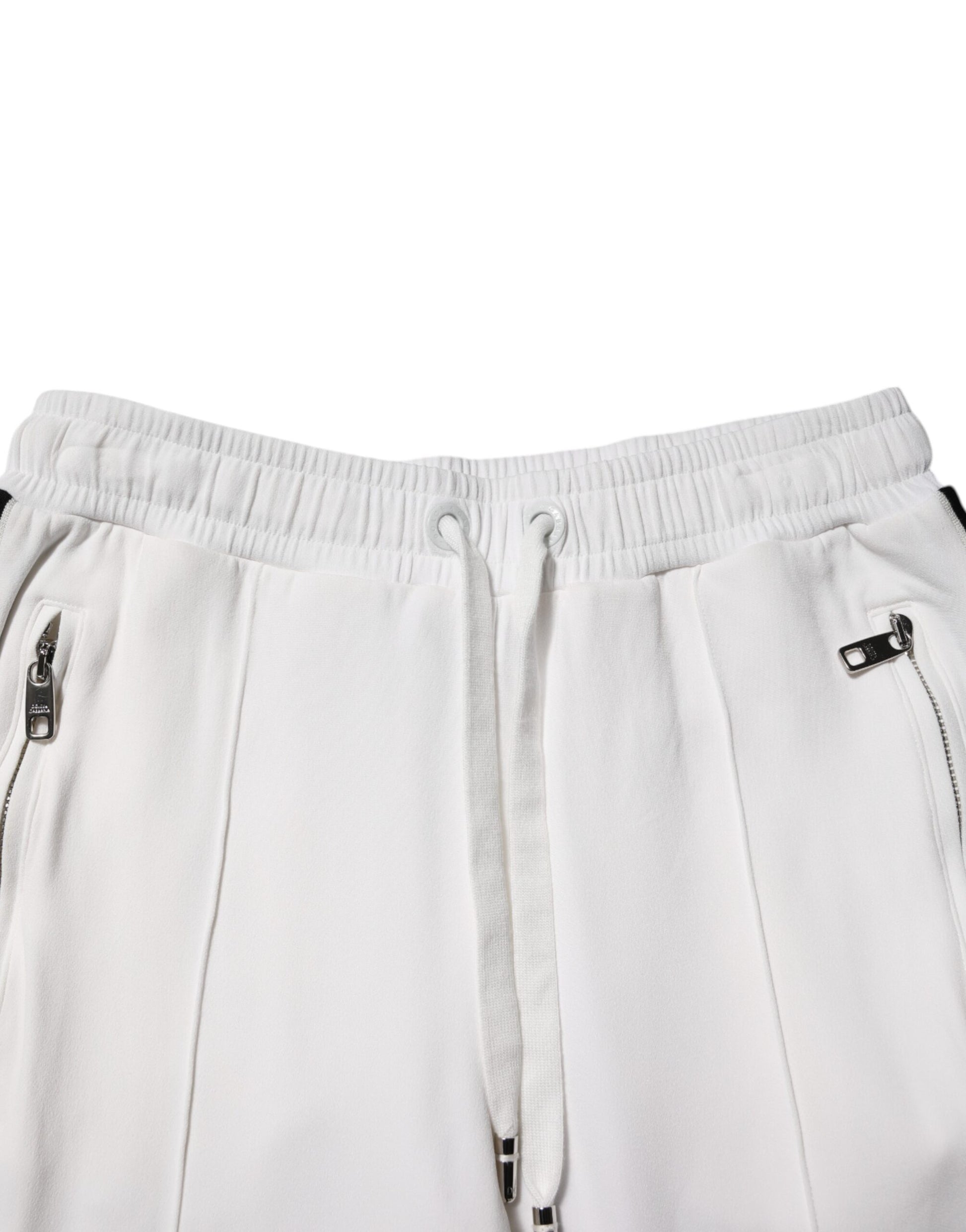 Pantalon de survêtement jogger Dolce & Gabbana en viscose blanche