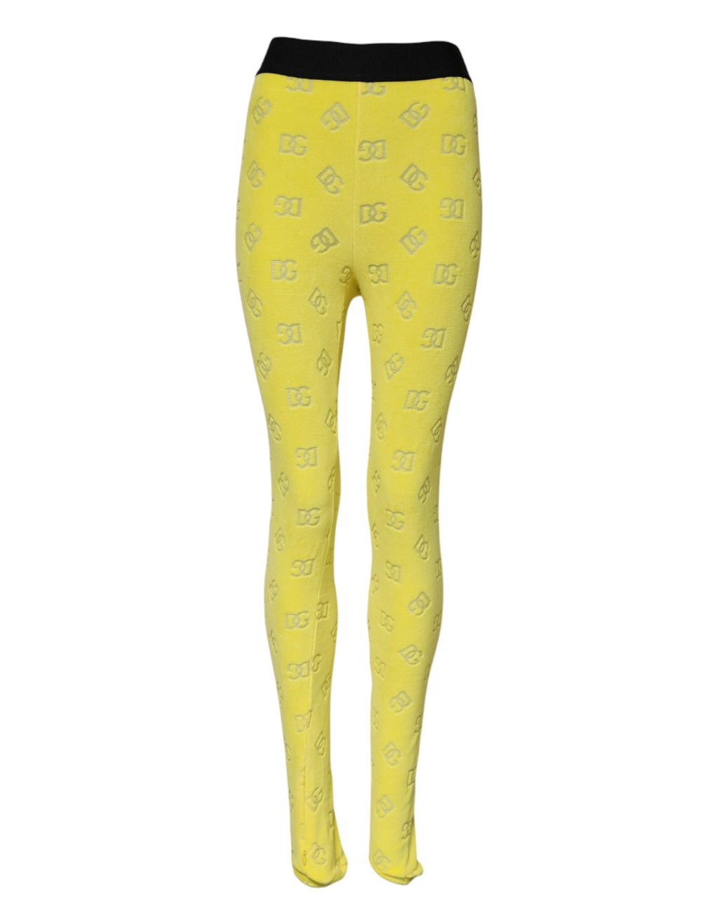 Legging Slim Logo Jaune Dolce & Gabbana
