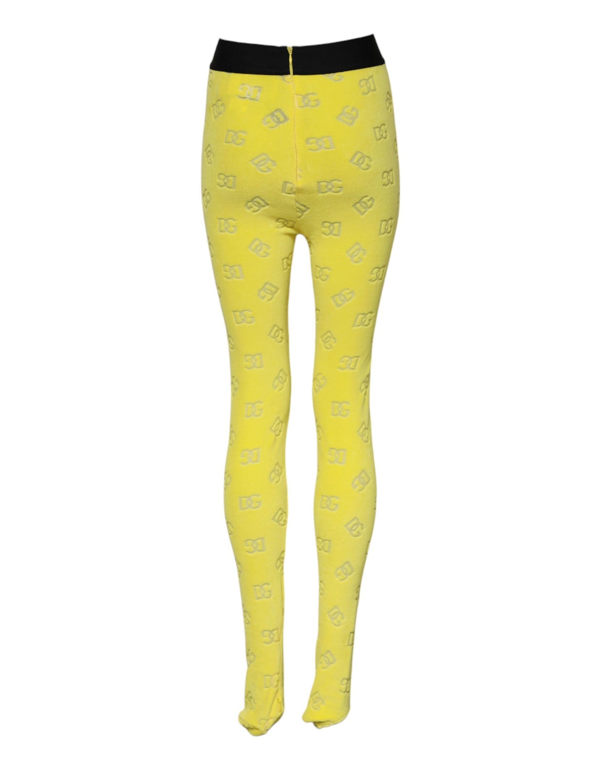 Legging Slim Logo Jaune Dolce & Gabbana