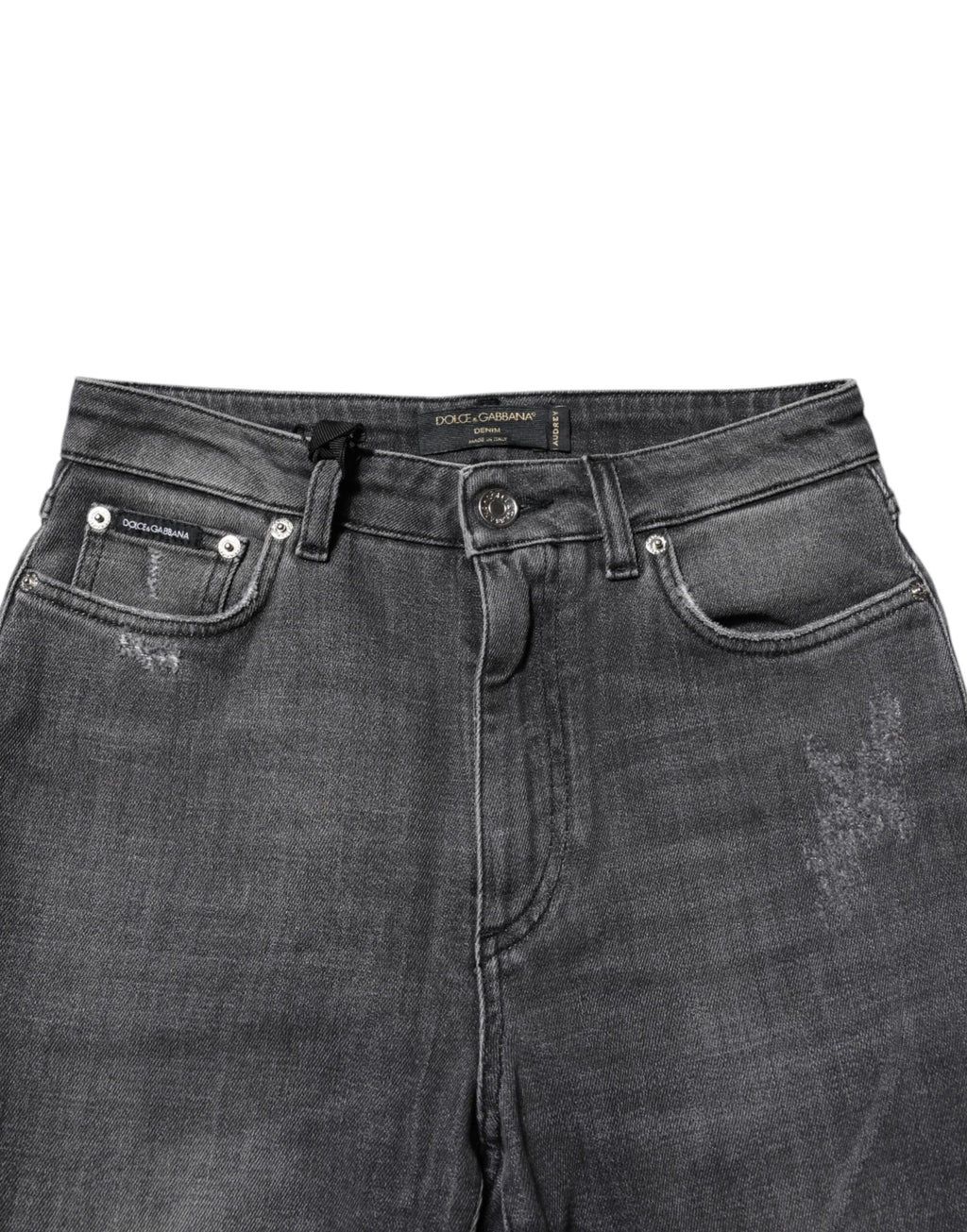 Jean slim en denim de coton AUDREY gris foncé Dolce & Gabbana