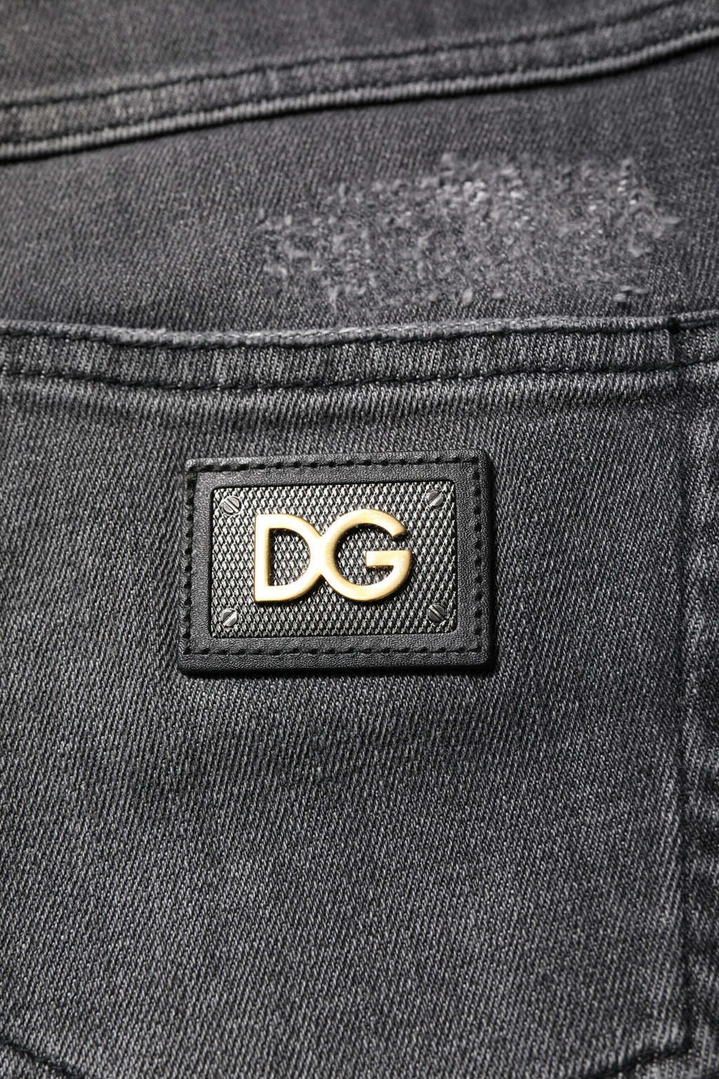 Jean slim en denim de coton AUDREY gris foncé Dolce & Gabbana