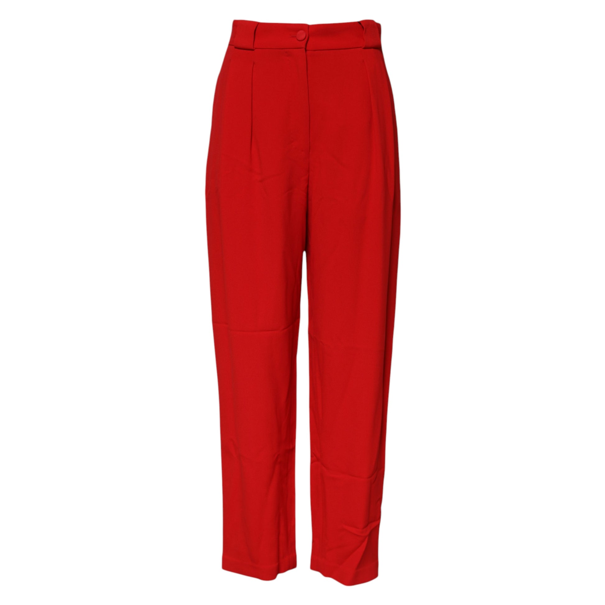 Pantalon fuselé taille haute Dolce & Gabbana en viscose rouge
