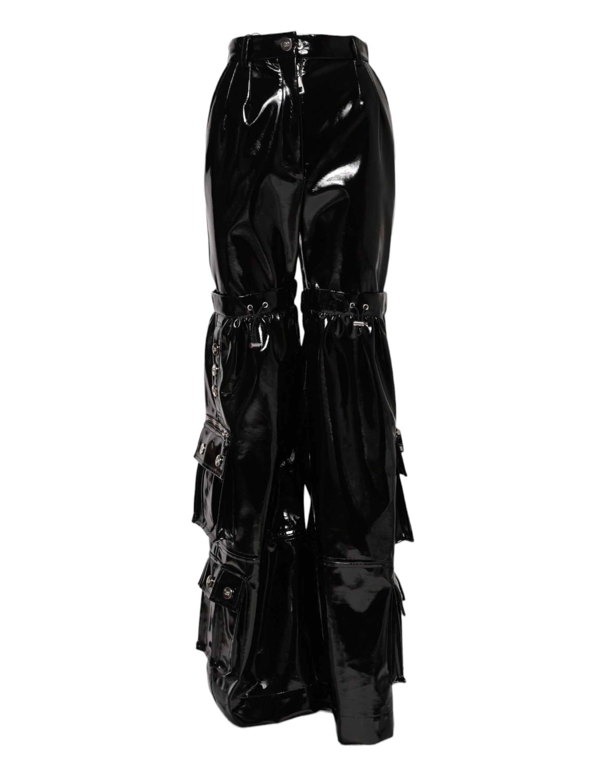 Pantalon cargo bootcut taille haute noir Dolce & Gabbana