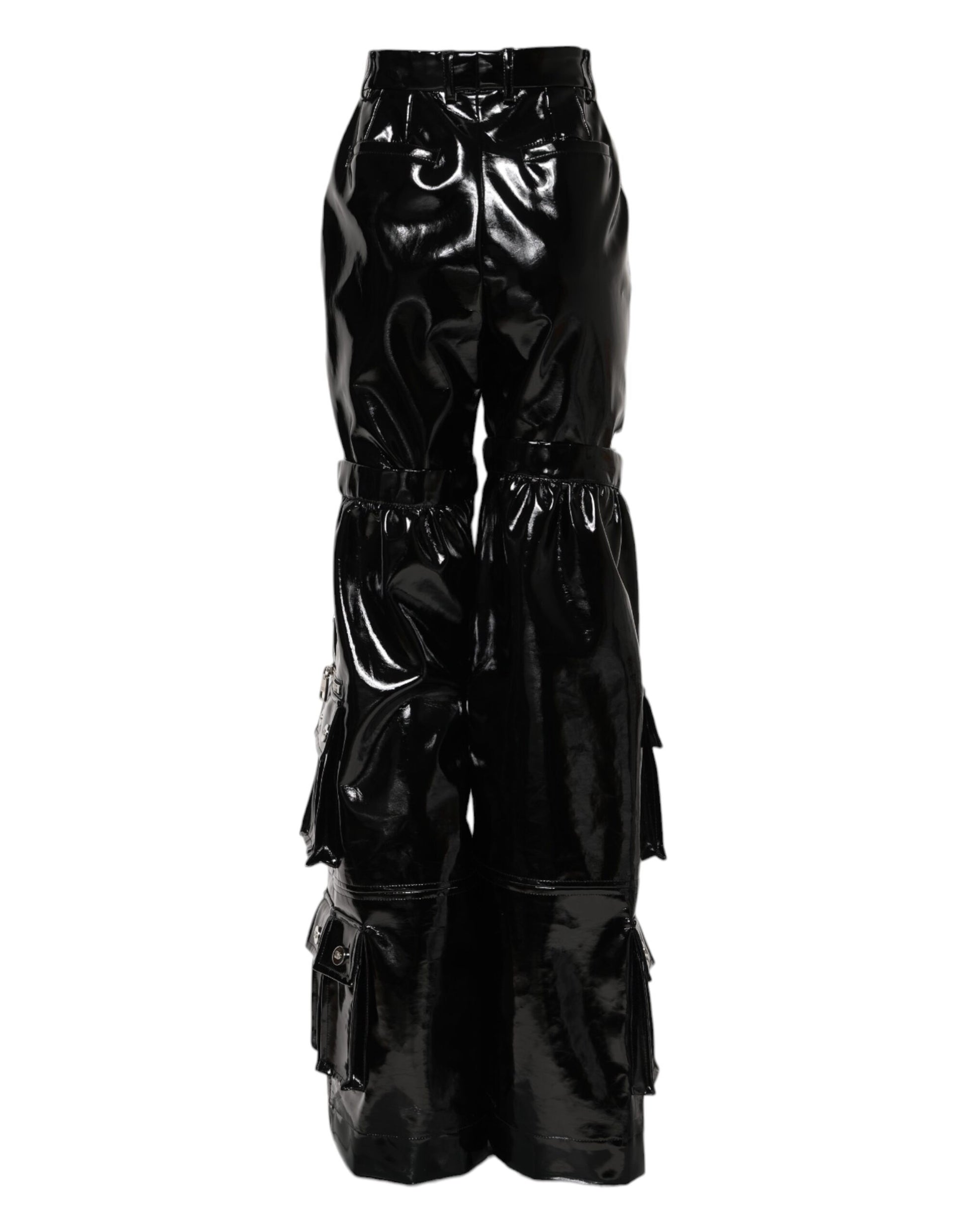 Pantalon cargo bootcut taille haute noir Dolce & Gabbana