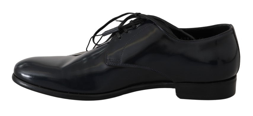 Chaussures richelieu de ville en cuir bleu poli Dolce & Gabbana