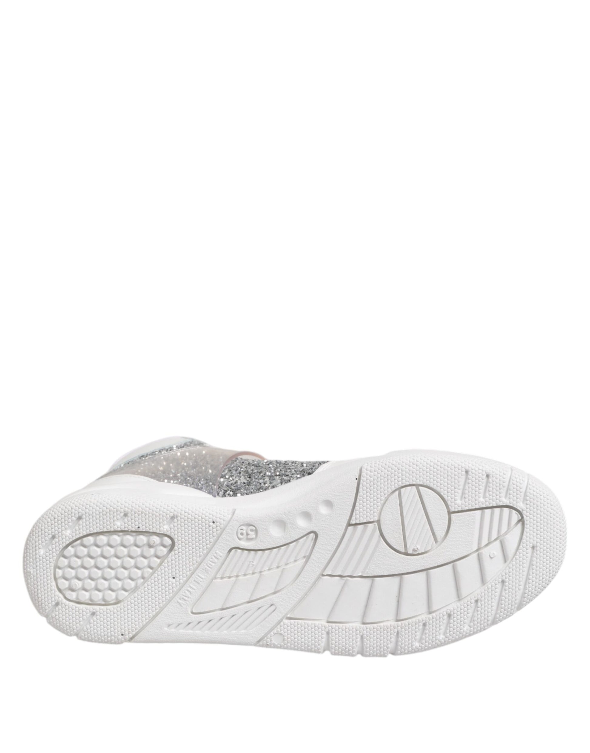 Chaussures sneakers montantes femme Chiara Ferragni Blanc Argent