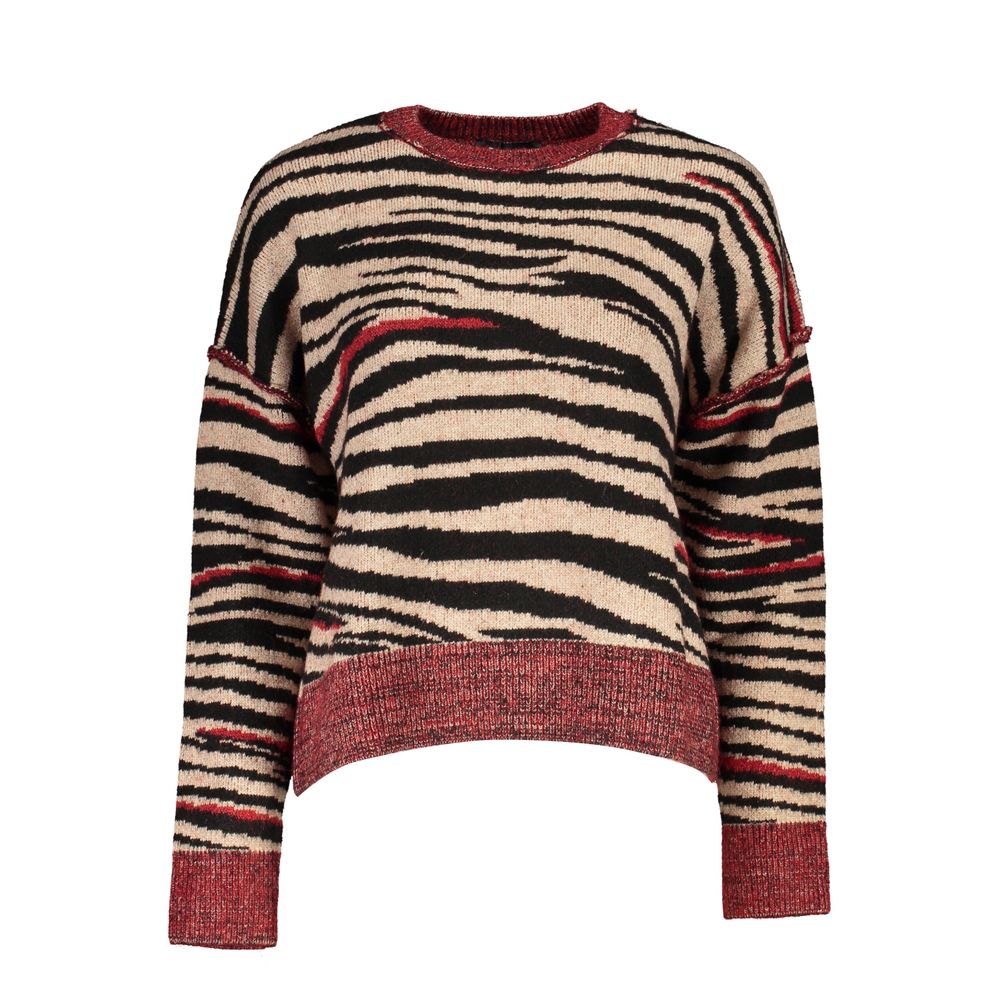 Pull col roulé Desigual rouge en polyester pour femme