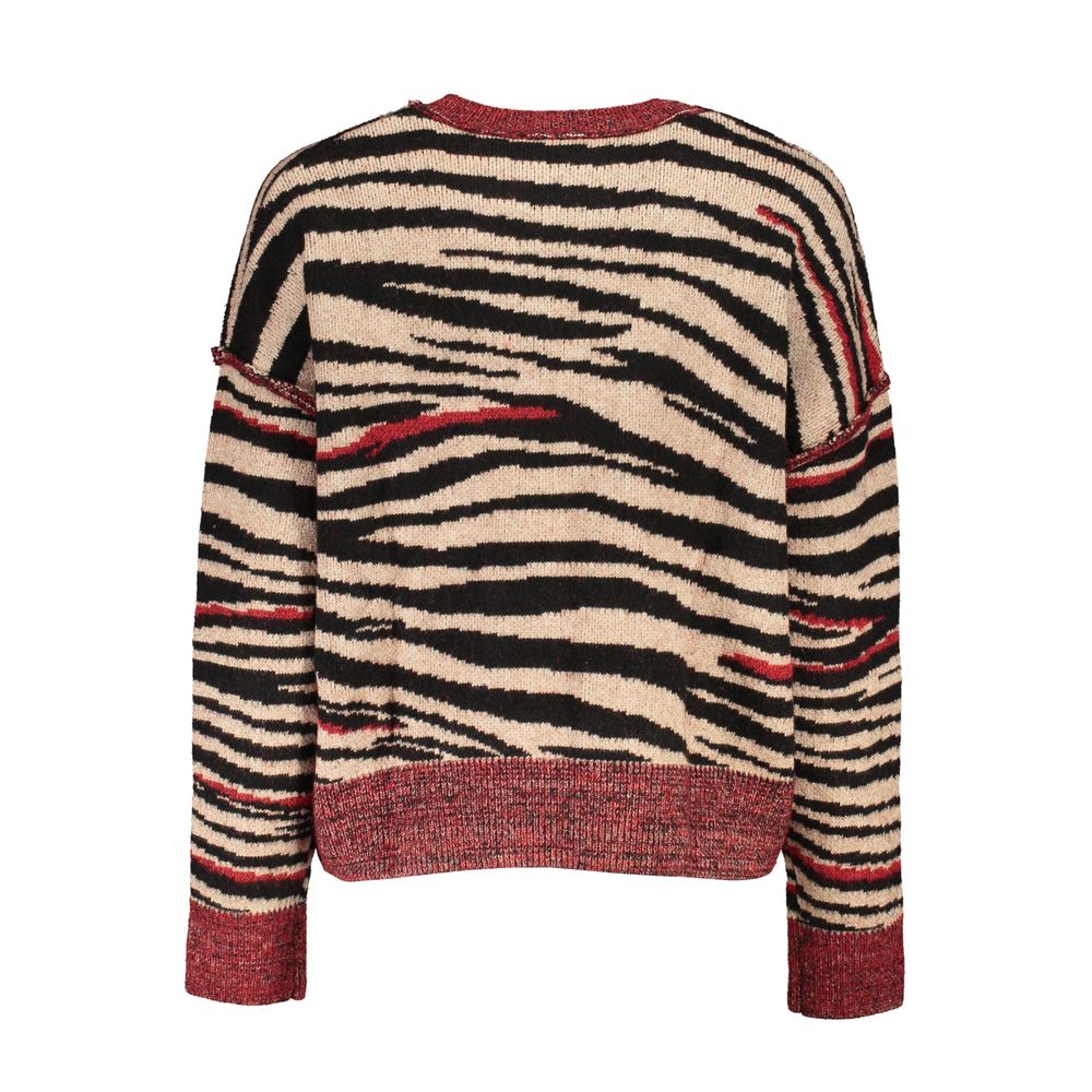 Pull col roulé Desigual rouge en polyester pour femme