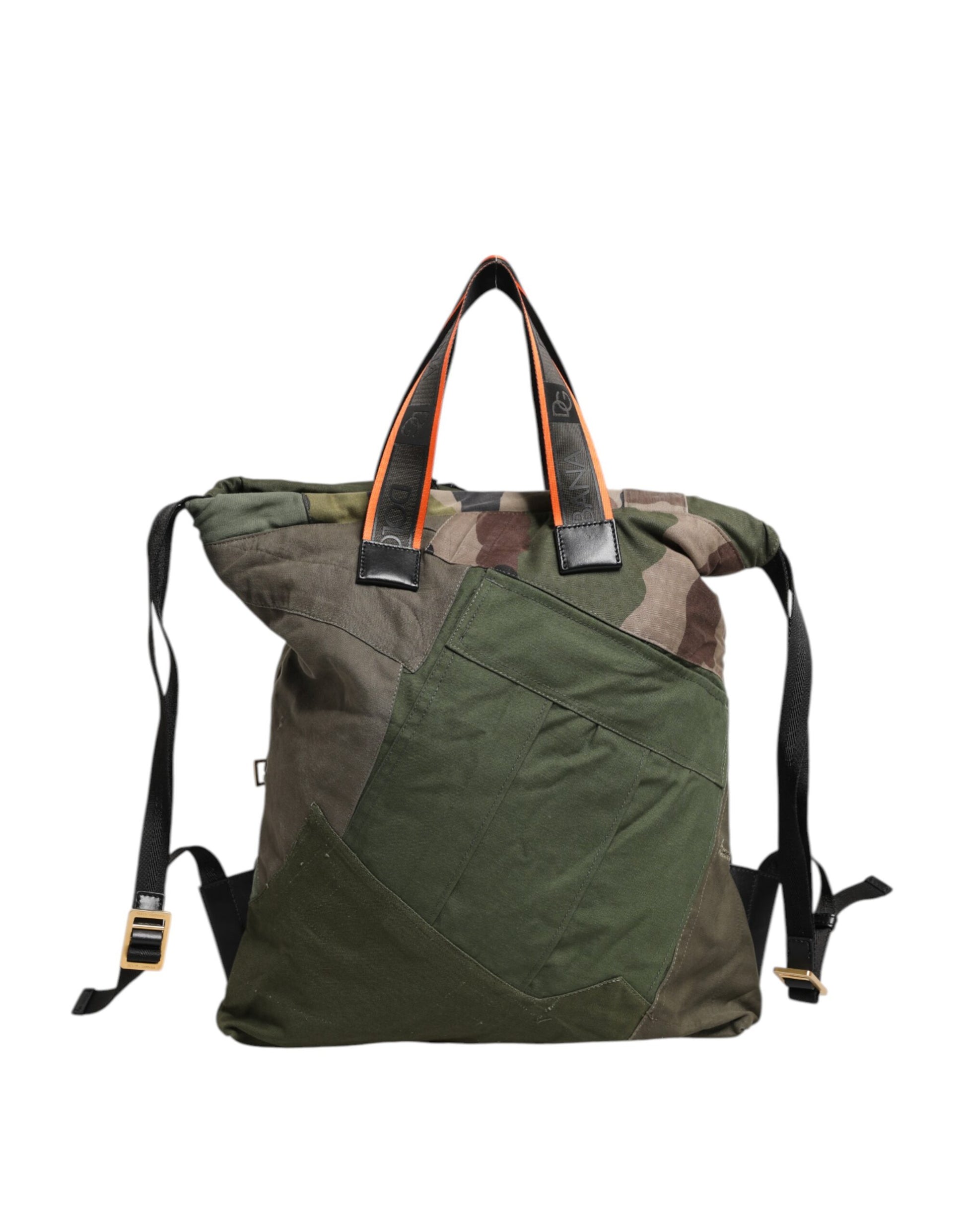 Dolce &amp; Gabbana Militärgrüner Patchwork-Rucksack