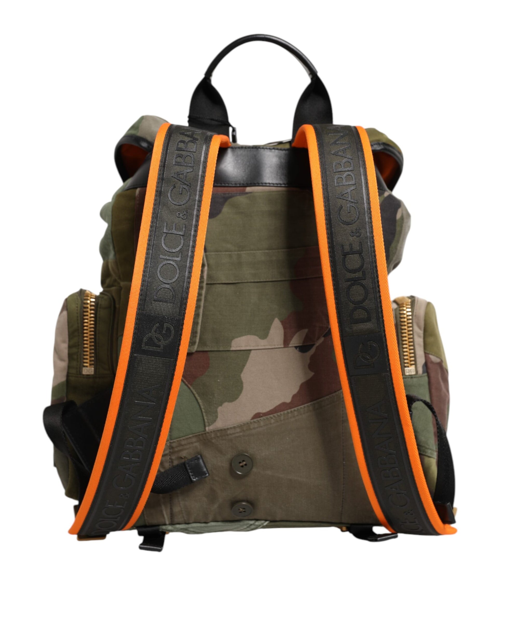 Dolce &amp; Gabbana Militärgrüner Patchwork-Rucksack