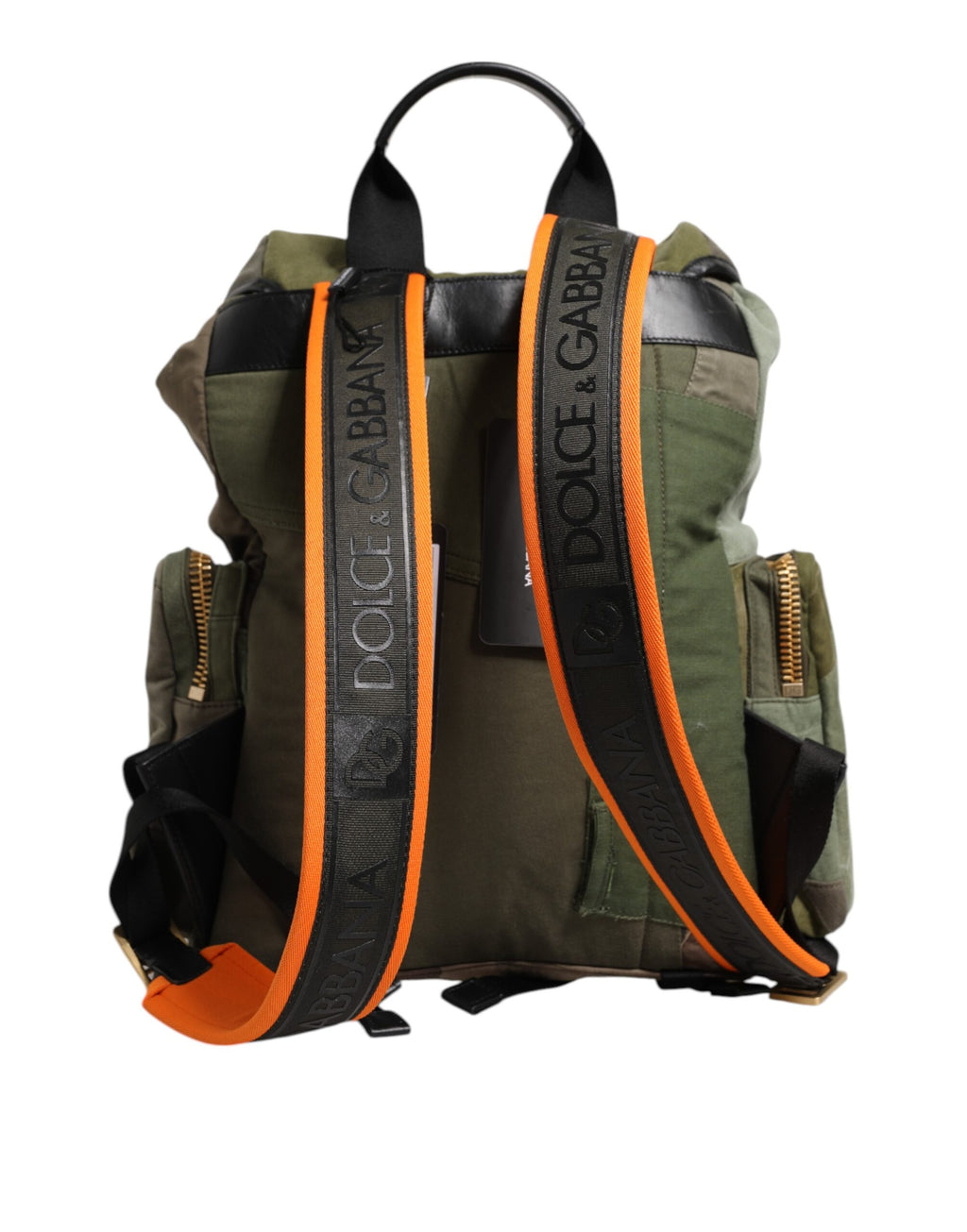 Dolce &amp; Gabbana Militärgrüner Patchwork-Rucksack