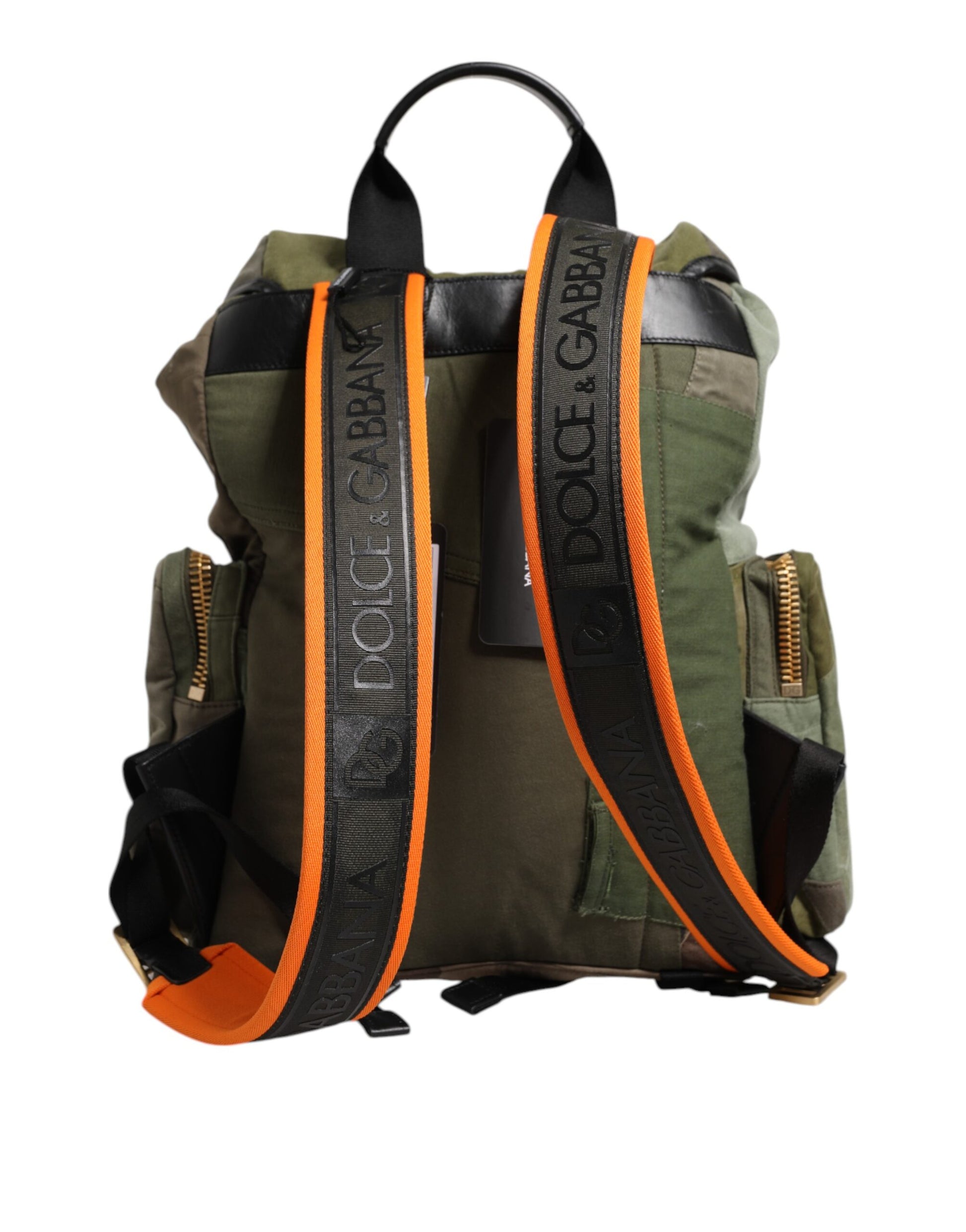 Dolce &amp; Gabbana Militärgrüner Patchwork-Rucksack