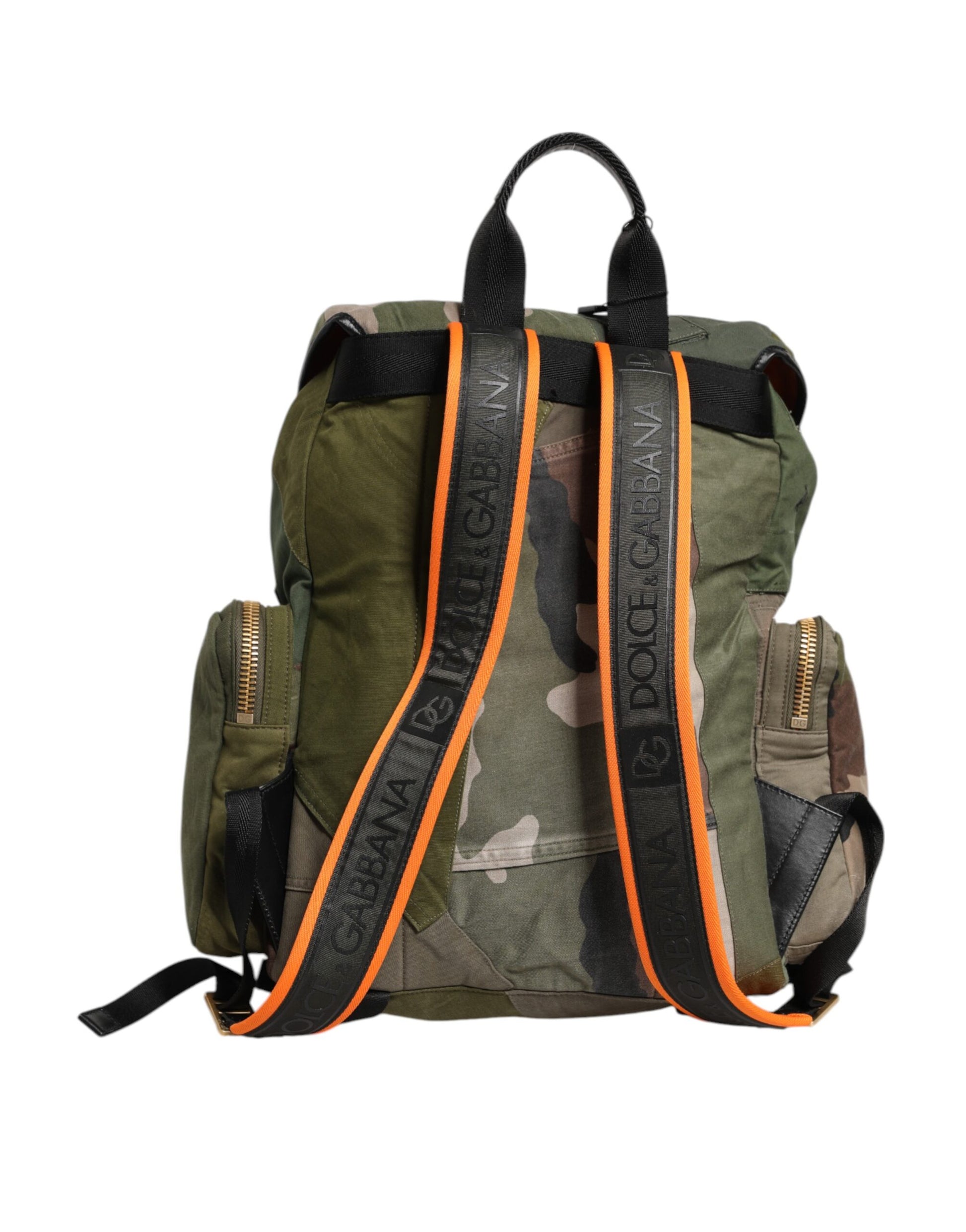 Dolce &amp; Gabbana Militärgrüner Patchwork-Rucksack
